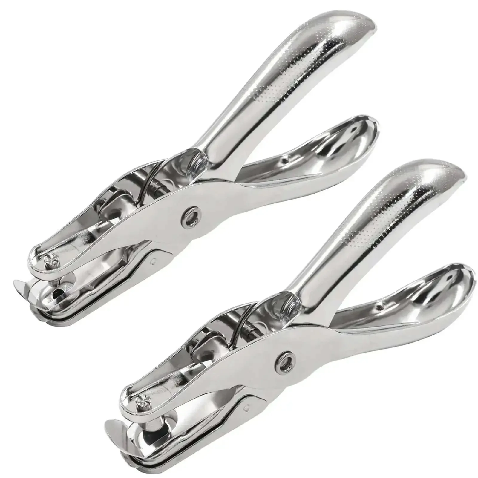 Two Piece Hole Puncher Set With One Eighth And One Quarter Inch Circle Punches For Paper Crafting Card Making Office Tags And DIY Projects Small Compact Handheld Metal Punch That Cuts Clean Up To Eight Sheets - Image 7
