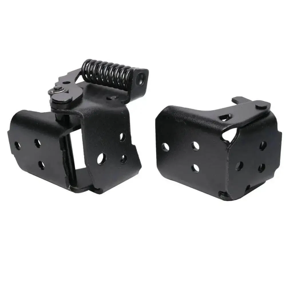 Two Piece Left Driver Door Hinge Set Upper And Lower Black Electrophoresis Finish Steel And Aluminum Construction Hinge Assembly For Front Door Replacement - Image 7