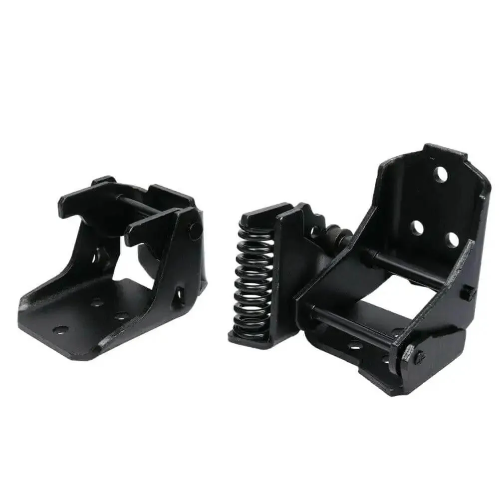 Two Piece Left Driver Door Hinge Set Upper And Lower Black Electrophoresis Finish Steel And Aluminum Construction Hinge Assembly For Front Door Replacement - Image 8