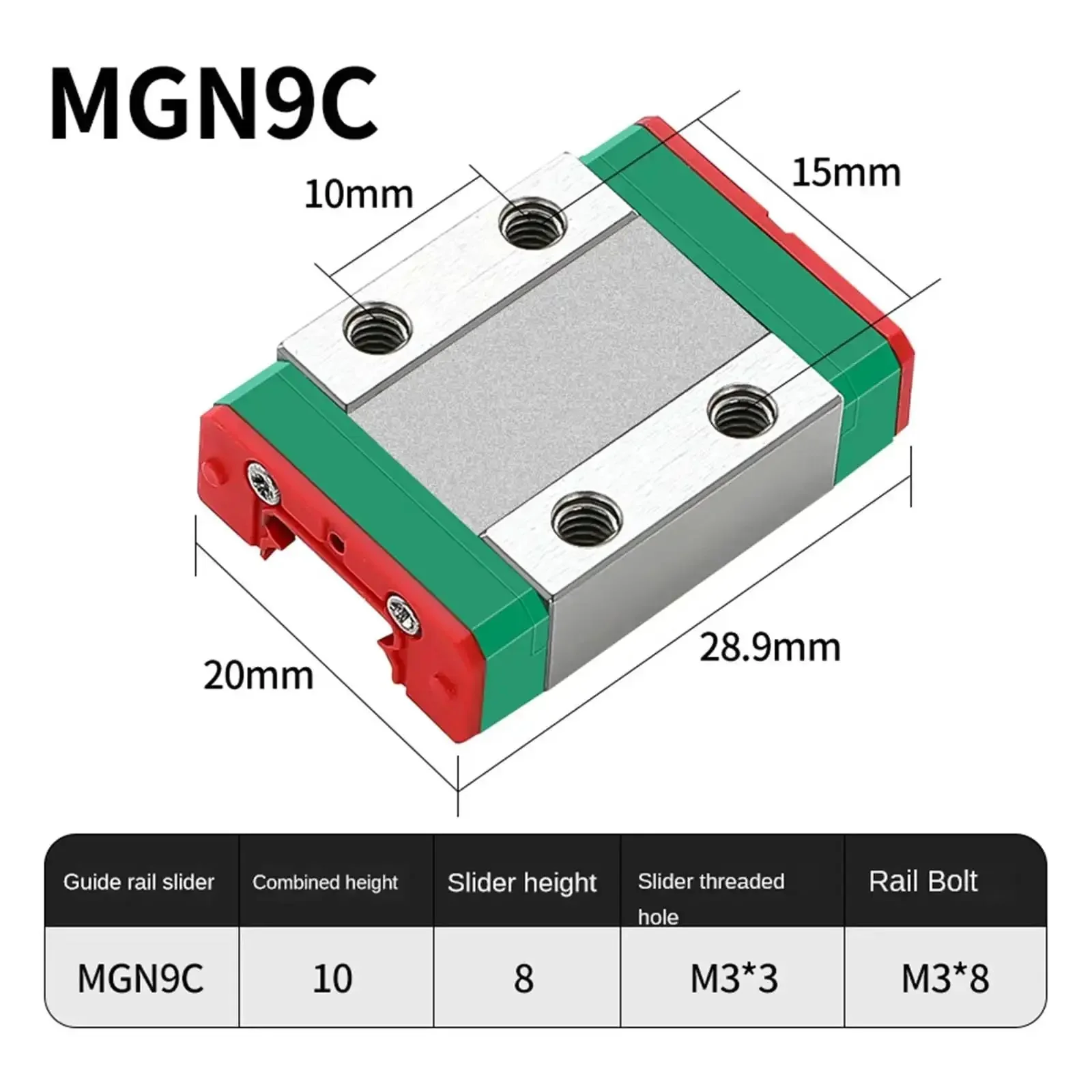 Two Piece Linear Guide Rail Kit With Four MGN9C Sliders, Includes Rails In 100mm, 350mm, 400mm, 450mm And 500mm Lengths, Heavy Duty Pro Grade Build For Smooth Motion Ideal For CNC And 3D Printer Projects - Image 3