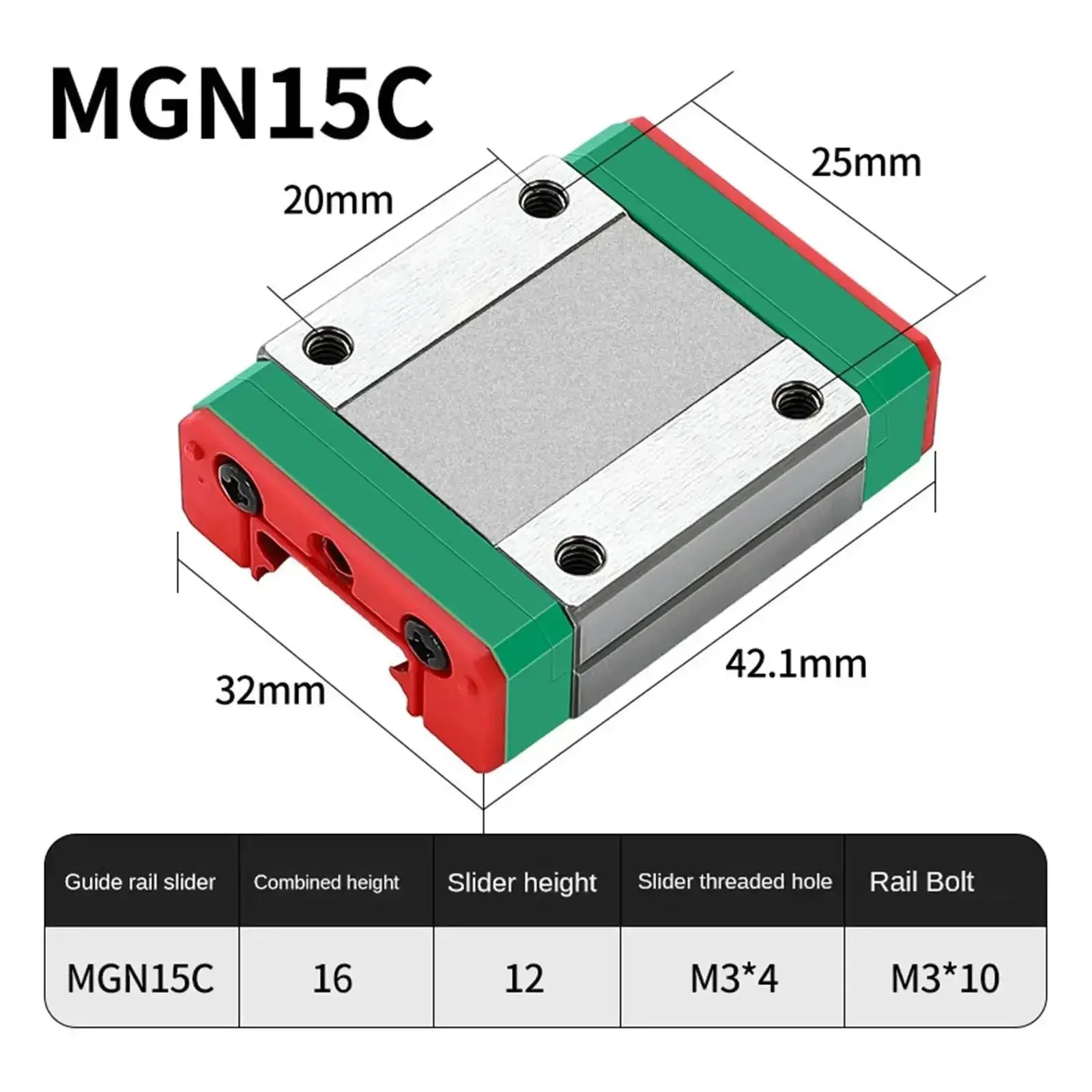 Two Piece Linear Guide Rails And Four Slide Blocks Set For Precision Motion 15C Size 100 To 500mm Range With 450mm Length Heavy Duty Workhorse For CNC DIY Milling 3D Printers And Automation Projects - Image 3