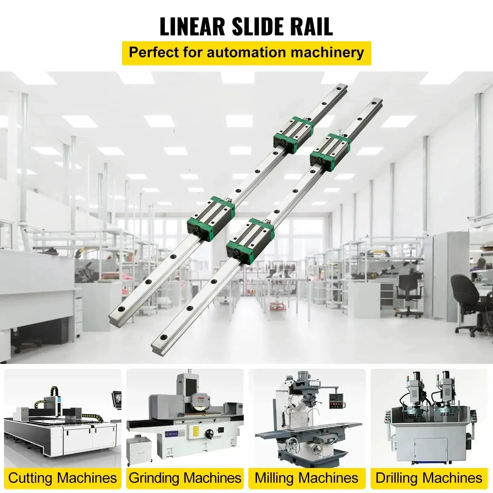 Two Piece Linear Rail Kit With Rails And HSR20 Bearing Blocks For DIY CNC Routers Lathes And Mills Linear Motion Slide System Compatible With X Y Z Axis 0.79 To 67 Inch Range Pro Grade Beefy Steel - Image 12