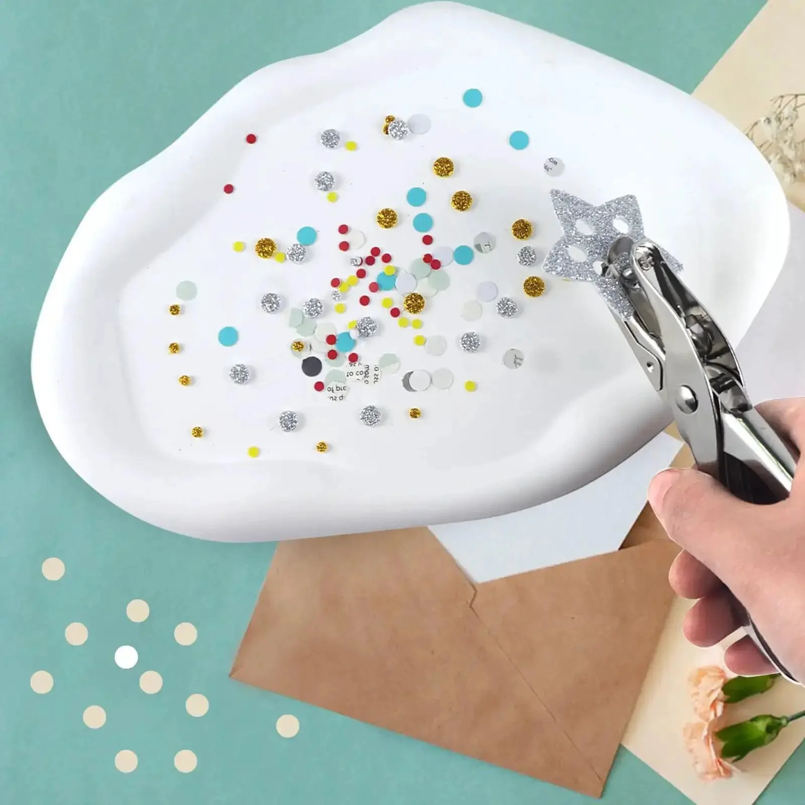 Two Piece Metal Hole Punch Set With One Quarter Inch And One Eighth Inch Single Hole Punches For DIY Crafting Labels Greeting Cards And Home Office Projects Handy Budget Friendly Punchers For Quick Precise Holes - Image 3