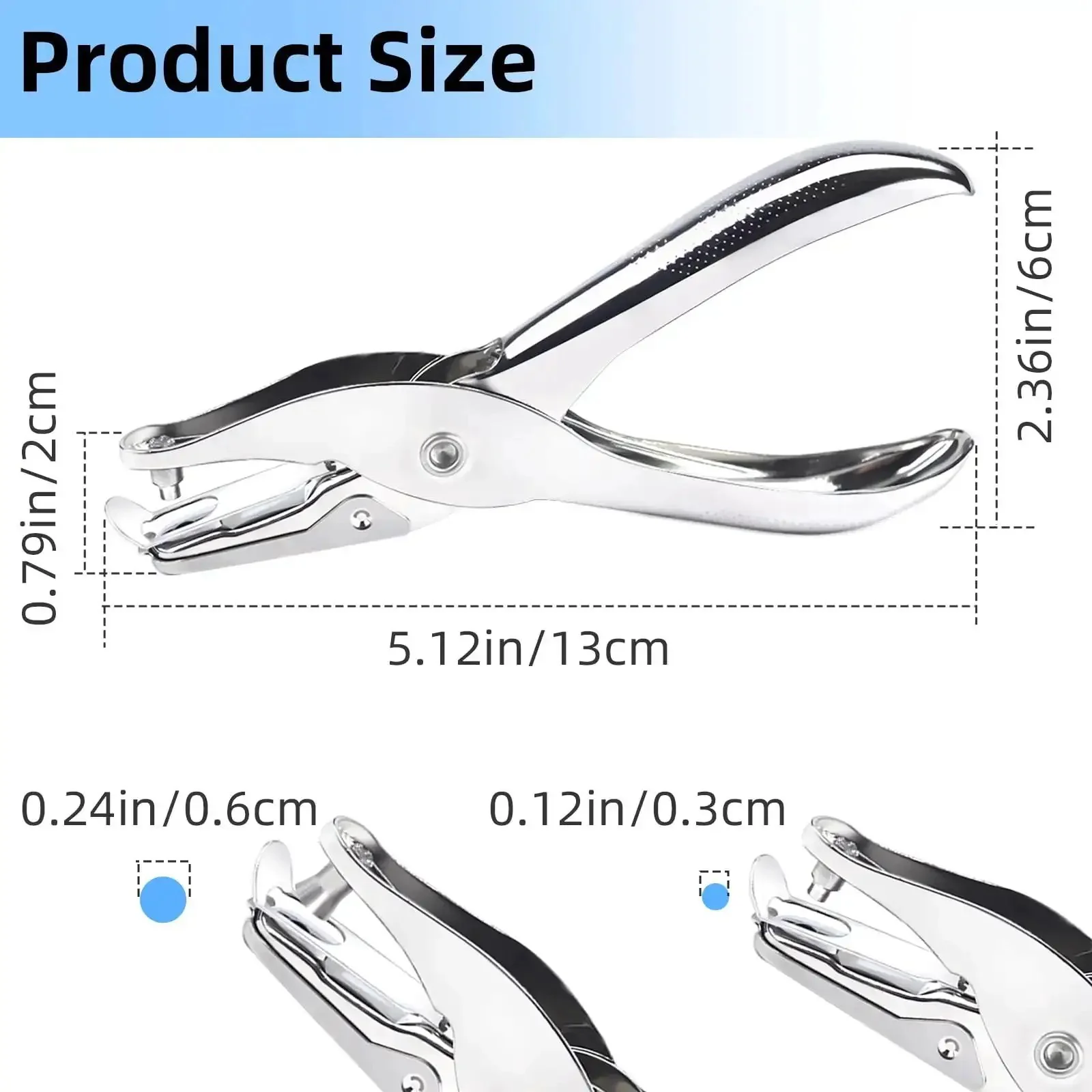 Two Piece Metal Hole Punch Set With One Quarter Inch And One Eighth Inch Single Hole Punches For DIY Crafting Labels Greeting Cards And Home Office Projects Handy Budget Friendly Punchers For Quick Precise Holes - Image 6