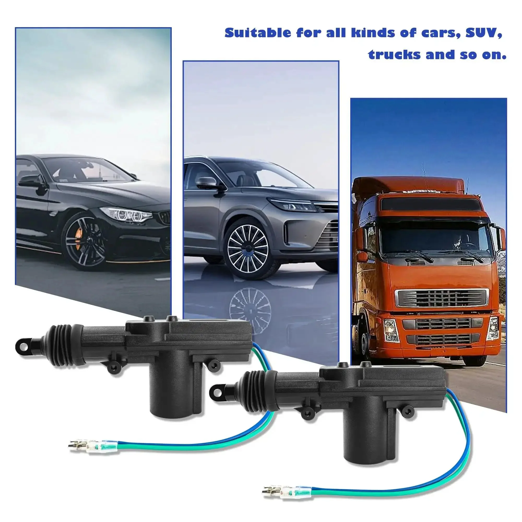 Two Piece Motorized Door Lock Actuator Kit With Tool Set 12V Two Wire Car Unlock System Universal Power Door Lock Actuator Fits Most Vehicles And Upgrades Your Ride With Convenience And Security - Image 2