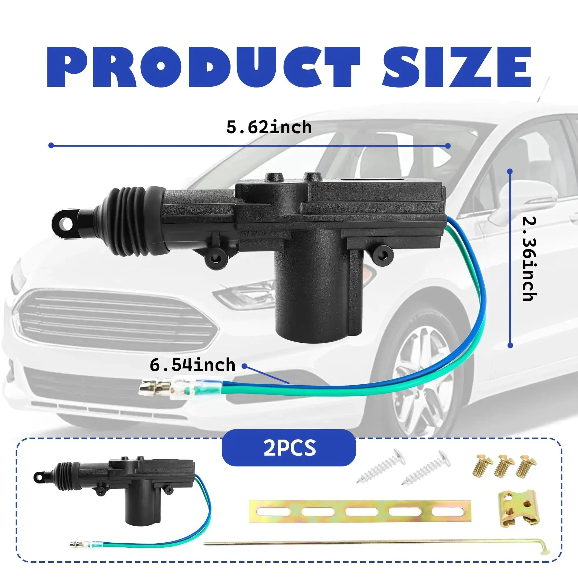 Two Piece Motorized Door Lock Actuator Kit With Tool Set 12V Two Wire Car Unlock System Universal Power Door Lock Actuator Fits Most Vehicles And Upgrades Your Ride With Convenience And Security - Image 7