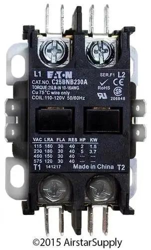 Two Pole 30 Amp 120 Volt Coil Contactor With Encased Dustproof Compact Design Built To Last Universal Mounting Plate For Easy Retrofit Binding Head Screws And Quick Connect Terminals - Image 2