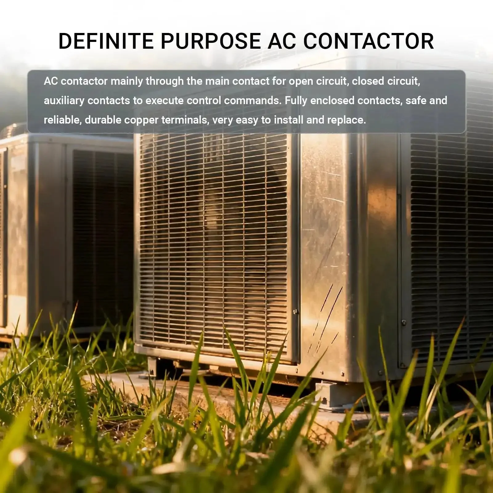 Two Pole 40 Amp AC Contactor With 24V Coil, Fully Enclosed Housing, Silver Cadmium Oxide Contacts, Ready For Compressors, Air Conditioners, And Heating Systems, Universal For Industrial And Home Use - Image 2