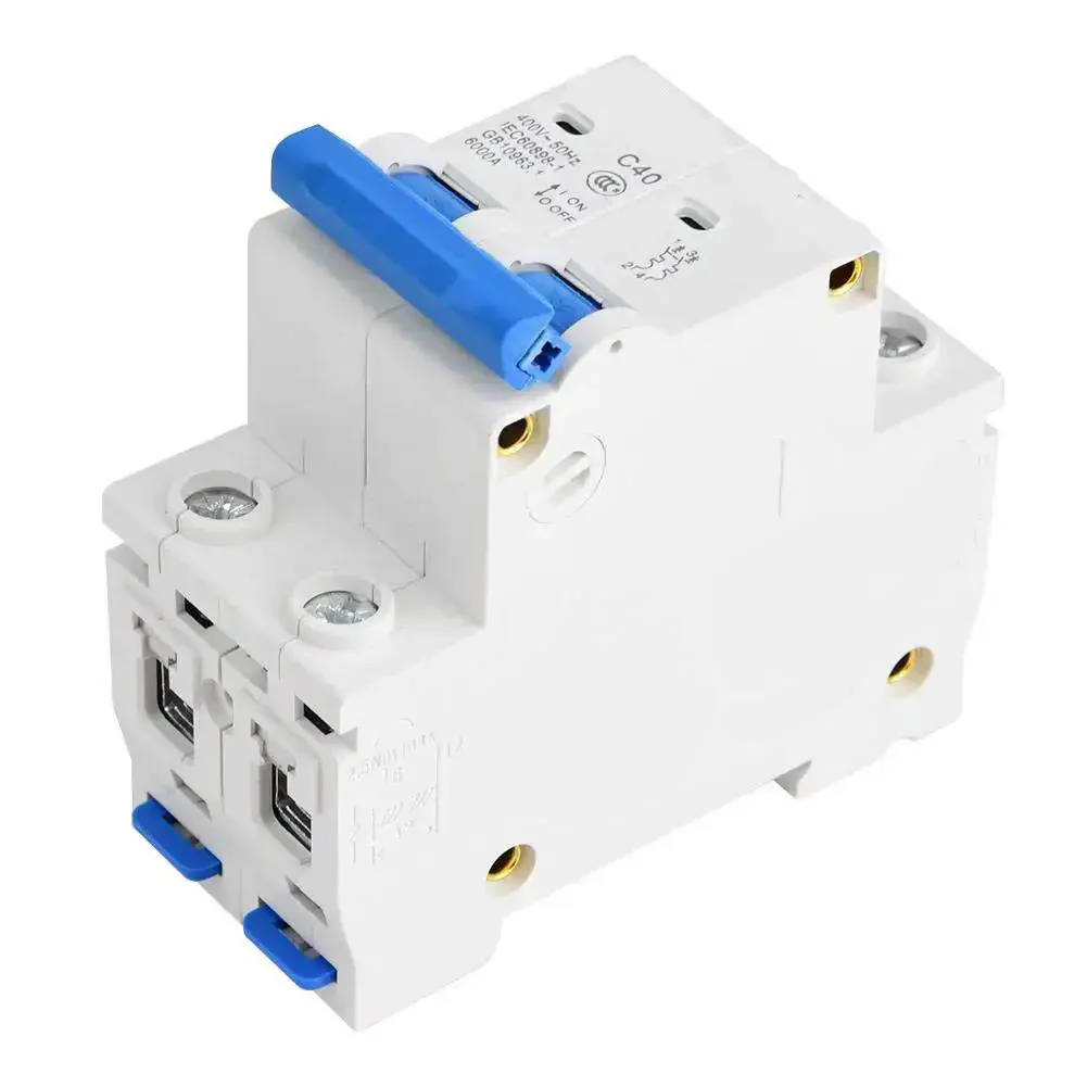 Two Pole 63A 400V Low Voltage Miniature Circuit Breaker For DIN Rail Mount NXB63A C63 C63A Panel Protector For Home, Workshop And Industrial Electrical Systems - Image 3