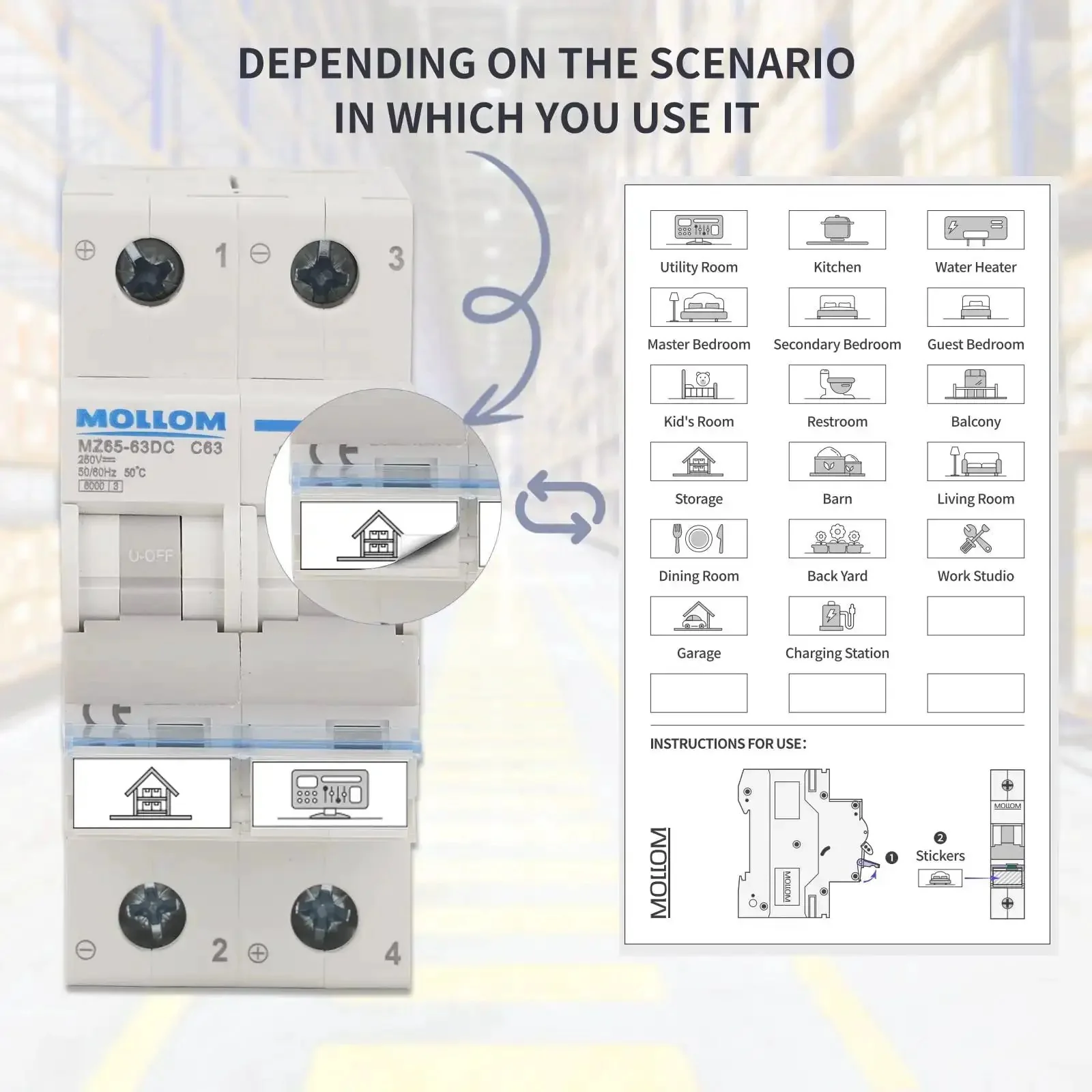 Two Pole DC Circuit Breaker 400V 30A C30 Thermal Magnetic Trip, 6kA Breaking Capacity, Ultra Fast 0.03 Second Trip, DC Disconnect Switch For Solar PV System, Solar Panel Protection And Safe System Shutdown - Image 8