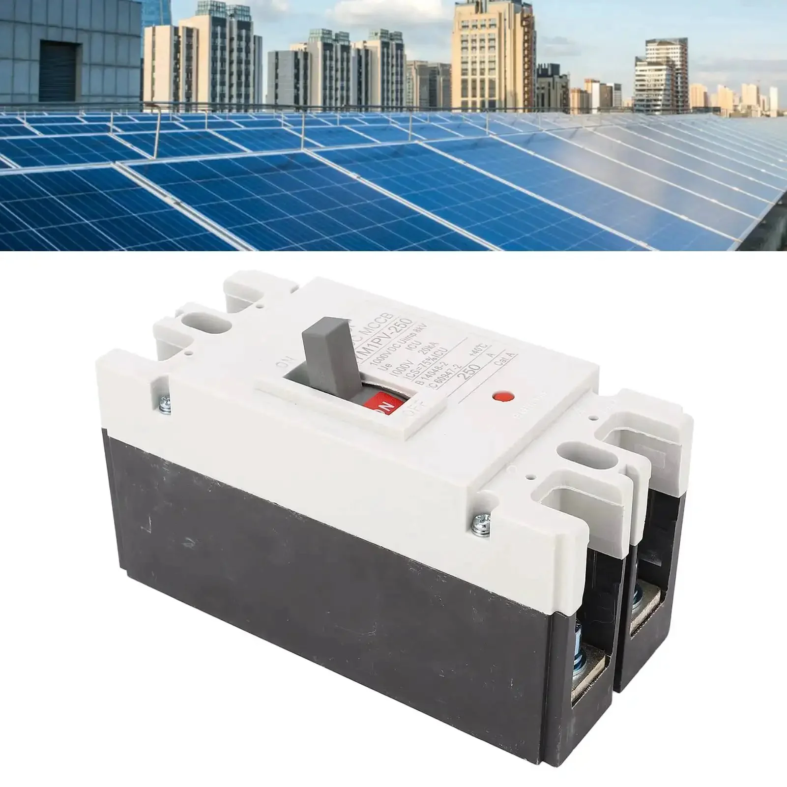 Two Pole DC Miniature Circuit Breaker 1000V 250A Molded Case Switch, 20kA Breaking Capacity, Built Tough From Thermosetting Material, Wide Operating Range Minus 20C To Minus 60C, Perfect For Industrial Panels And DC Systems - Image 5