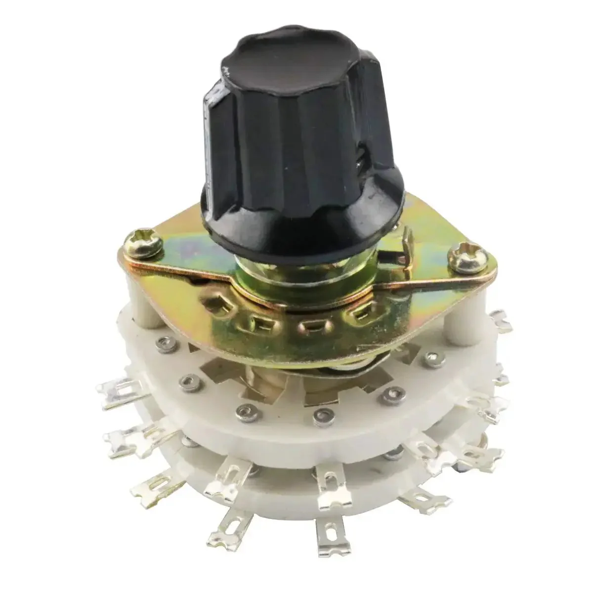 Two Pole Eleven Throw Rotary Switch Kit With Double Deck Band Channel For Radios And TVs And Industrial Gear Panels Metal And Plastic Construction Five Pack Model KCT 2x11 - Image 2