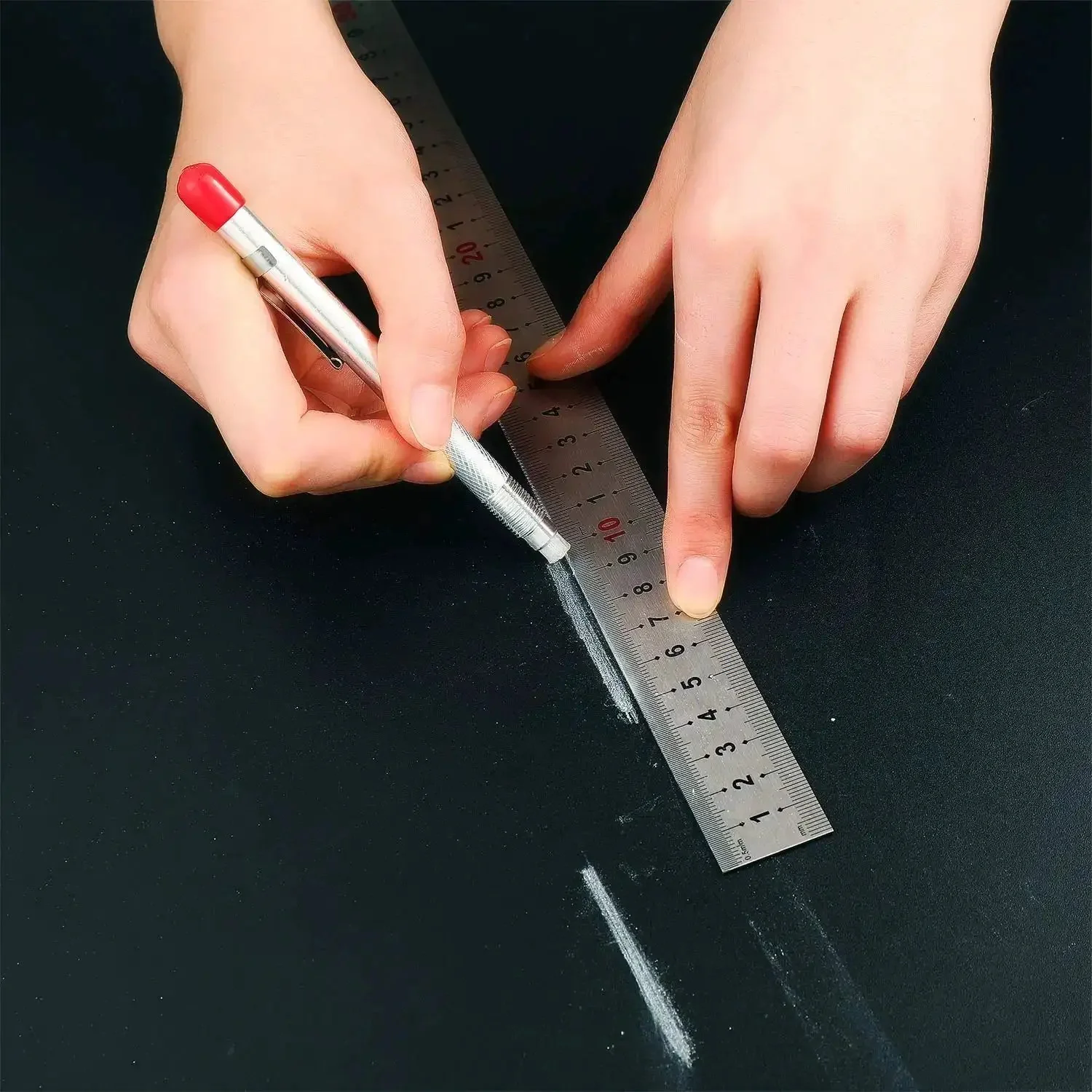 Two Pro Grade Soapstone Marker Pencil Sets With 12 Refills For Welding, Metalworking And Fabrication, Round Soapstone Pens For Marking Metal, Aluminum And Cast, Easy Carry, Removable Chalk Marks, Durable And Portable - Image 4