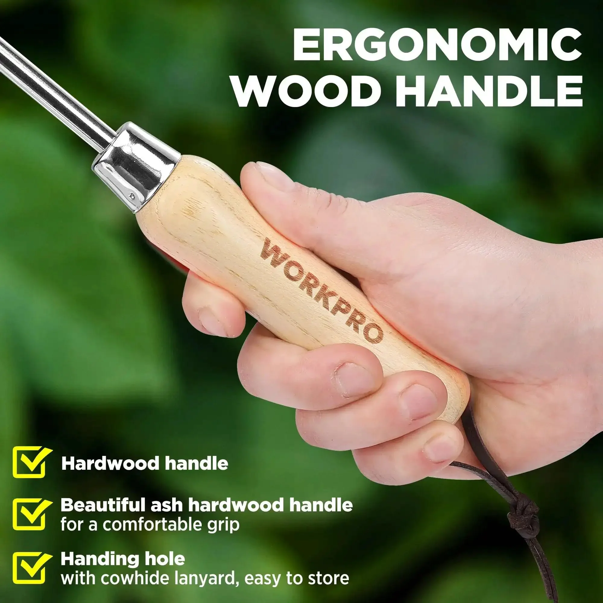 Two Pronged Dandelion Weeder Puller Tool With Wood Handle Stainless Steel Garden Weed Remover For Lawn Farmland And Transplants Easy Root Removal Without Damaging Surrounding Plants Heavy Duty Build - Image 5