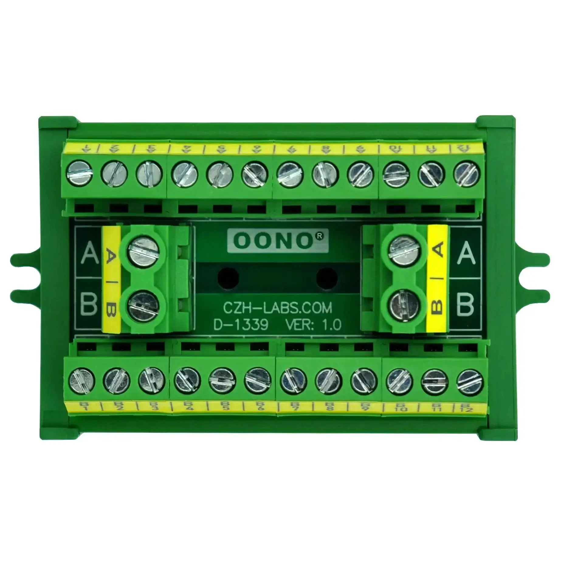 Two Row 2x12 Position Screw Terminal Block Distribution Module 30A 300V With Screw Mount A And B Channels Extensible For Easy Power Wiring And Quick System Distro