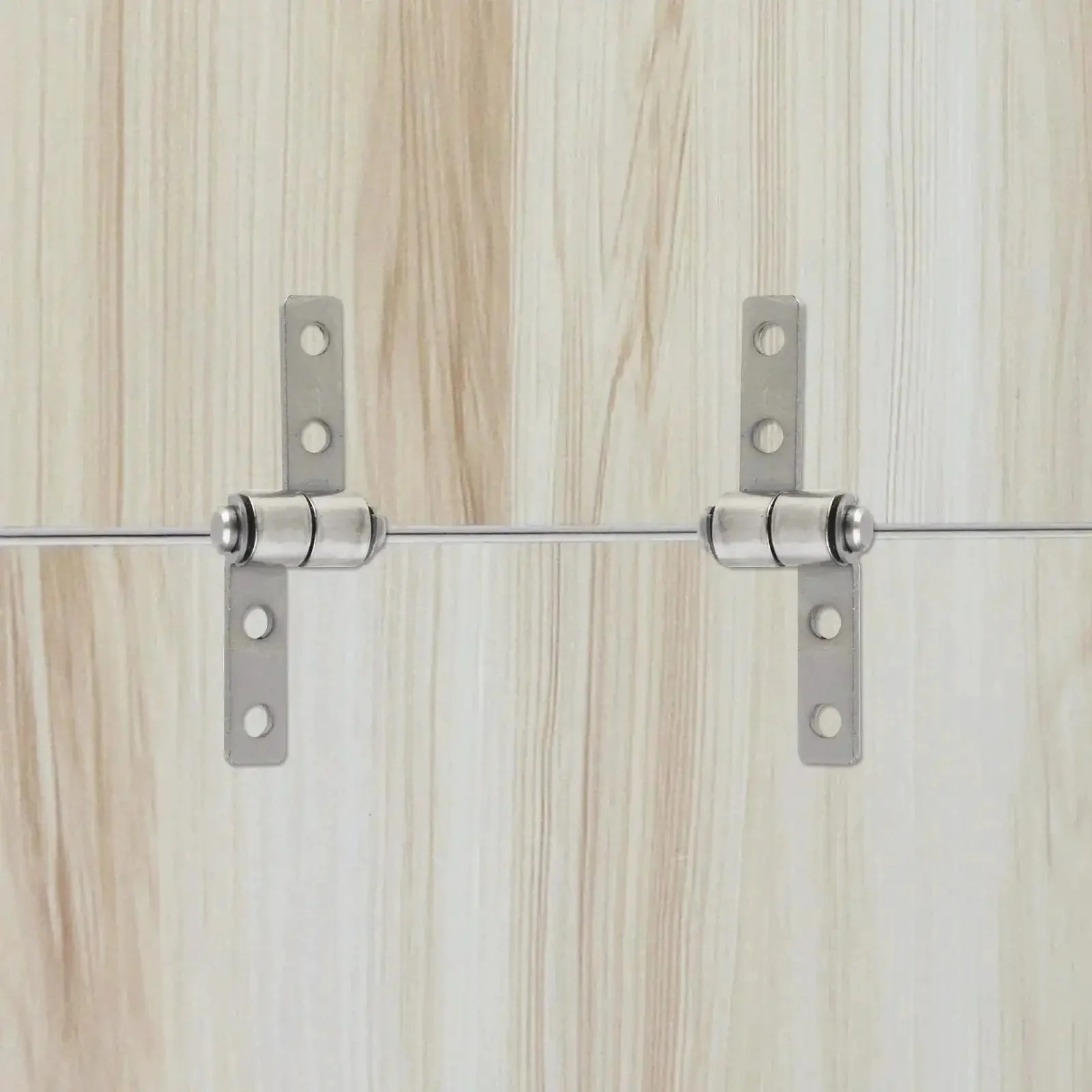 Two Sets 360 Degree Torque Friction Hinges Carbon Steel Zero Point Five Newton Meter Left And Right Pairs Screws Included Heavy Duty Quiet Smooth Spin Thick Solid Shaft Easy Install One Point Eight Nine Inch Long Great For Cabinets And DIY Projects - Image 2