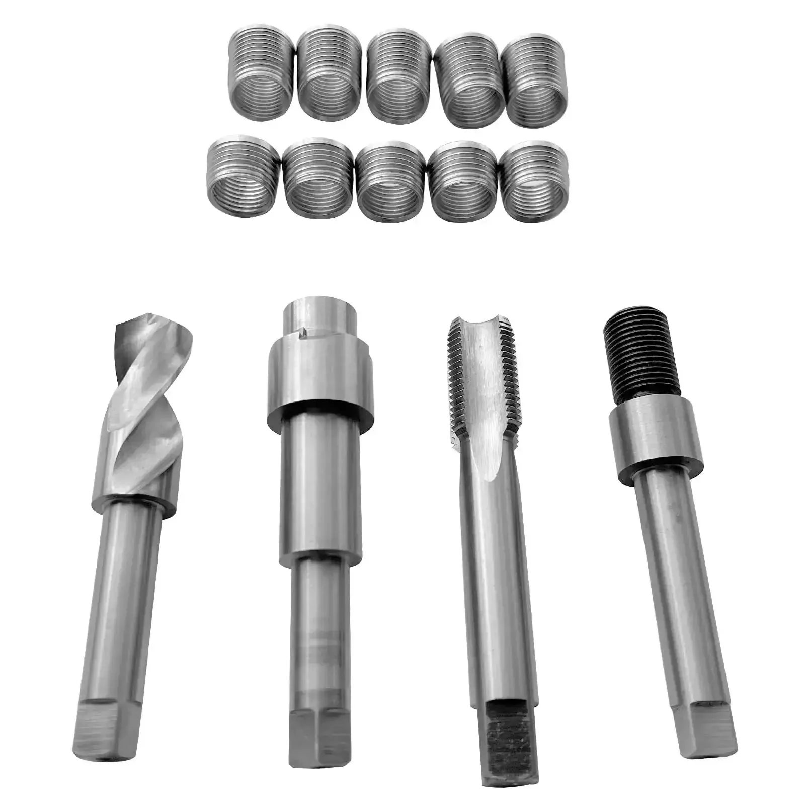 Two Sizes 5/8-18 Thread Repair Kit With Stainless Steel Inserts In 0.5 And 0.76 Inch Lengths For Auto Parts And ATV UTV Repairs Durable DIY Bolt Thread Repair Tool