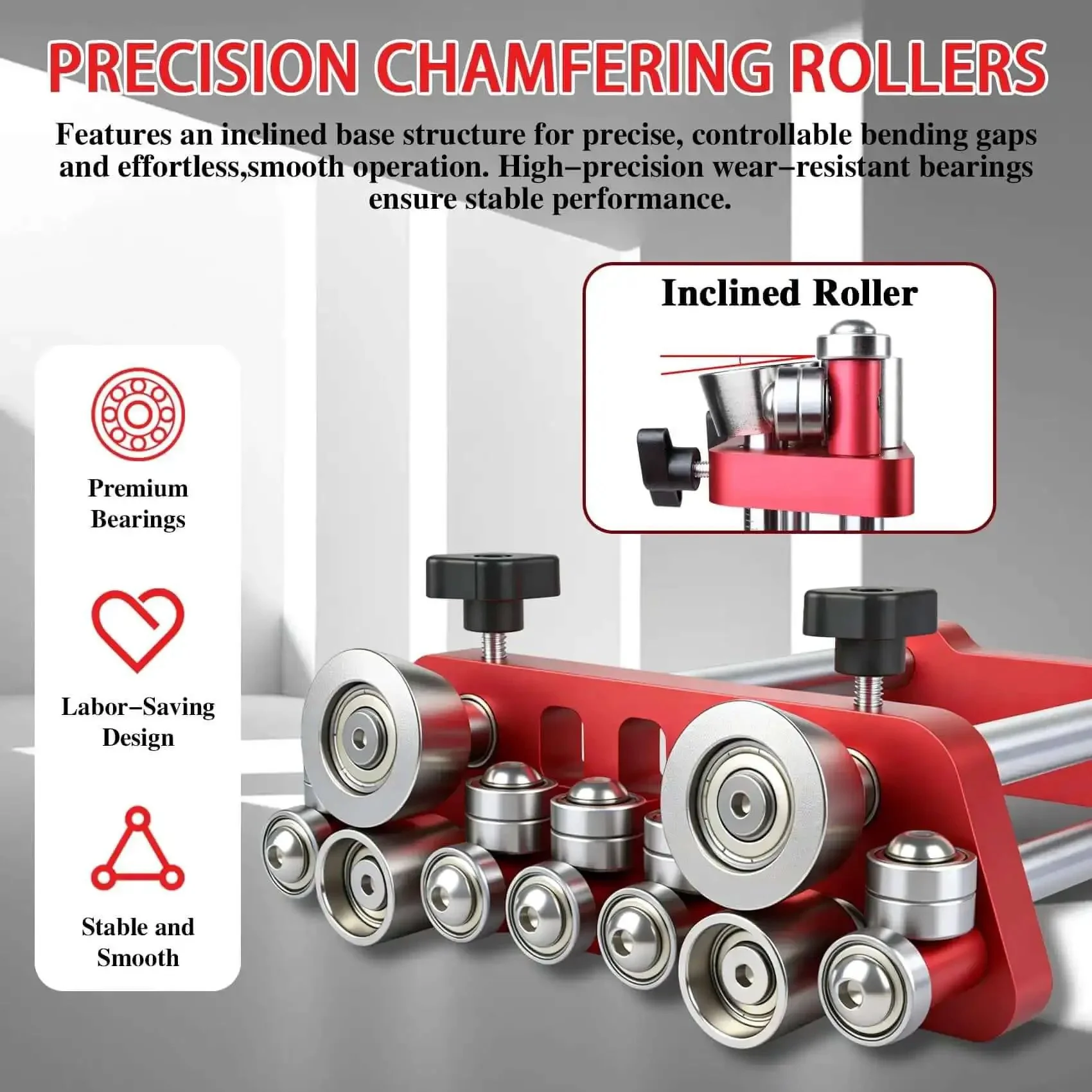 Two Station Edge Bender For Sheet Metal Roller And Roof Projects, On The Job Site, Heavy Duty Pro Grade, Scratch Free Beveled Rollers, 0 To 100 Degree Bending, Lightweight Aluminum Alloy Portable Metal Bender - Image 4