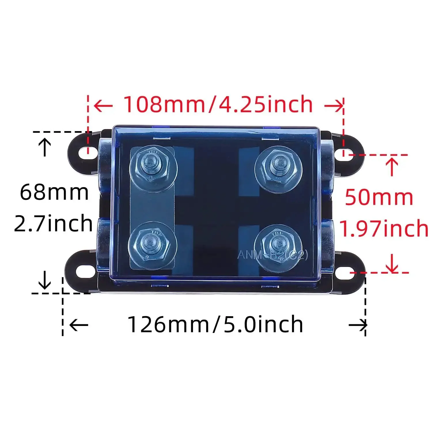 Two Way AMG Mega Fuse Holder ANM B2 Bolt On Fuse Block For One Or Two Fuses 32V DC Car Protection Against Short Circuit Or Overload, Ideal For Automotive GPS And Vehicle Upgrades - Image 3
