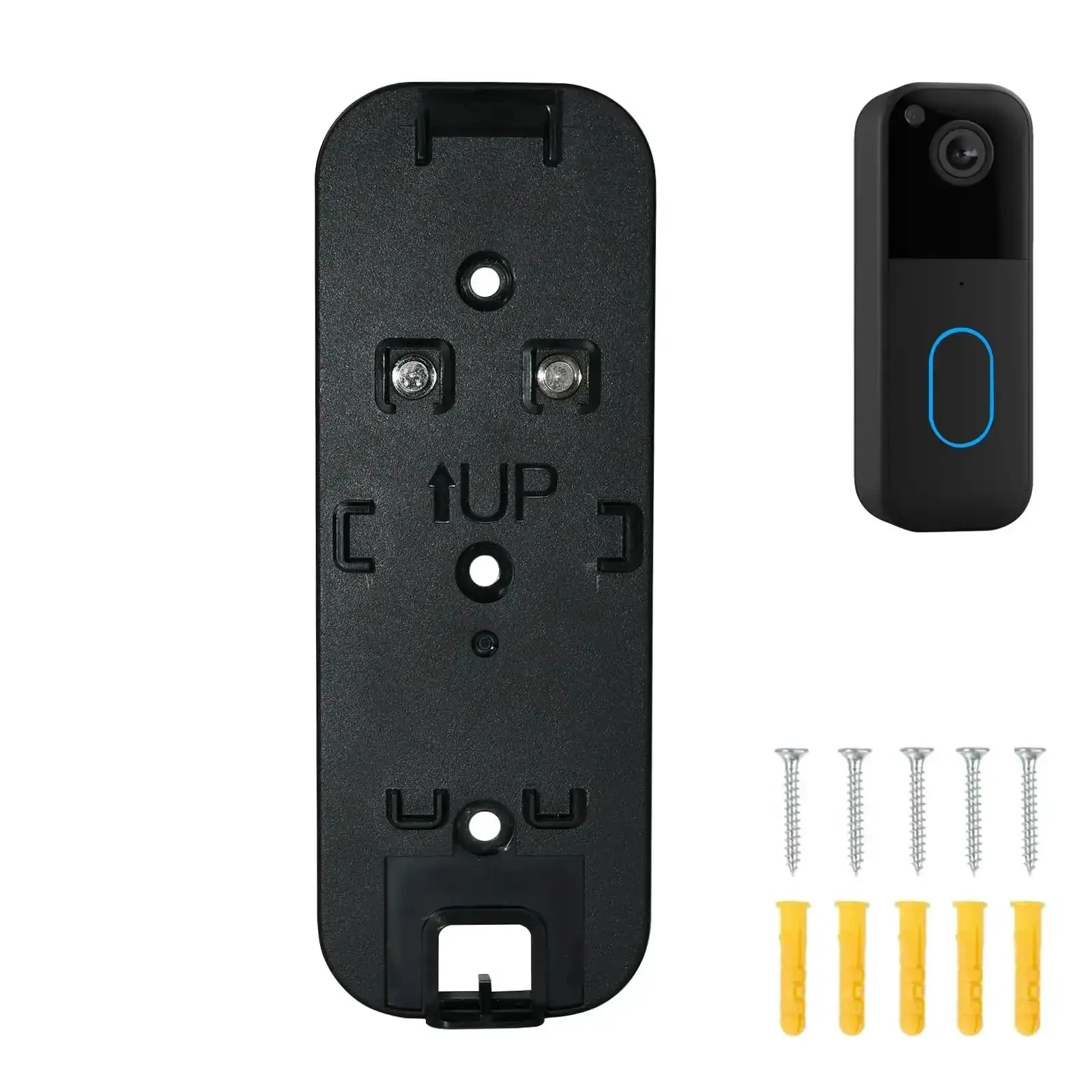 Two Way Installation Backplate Mount For Blink Video Doorbell 2nd Gen No Drill Adhesive Doorbell Mount With Easy Peel And Stick Setup Replaces Back Plate Works With Blink Doorbell Camera Indoor Or Outdoor Use