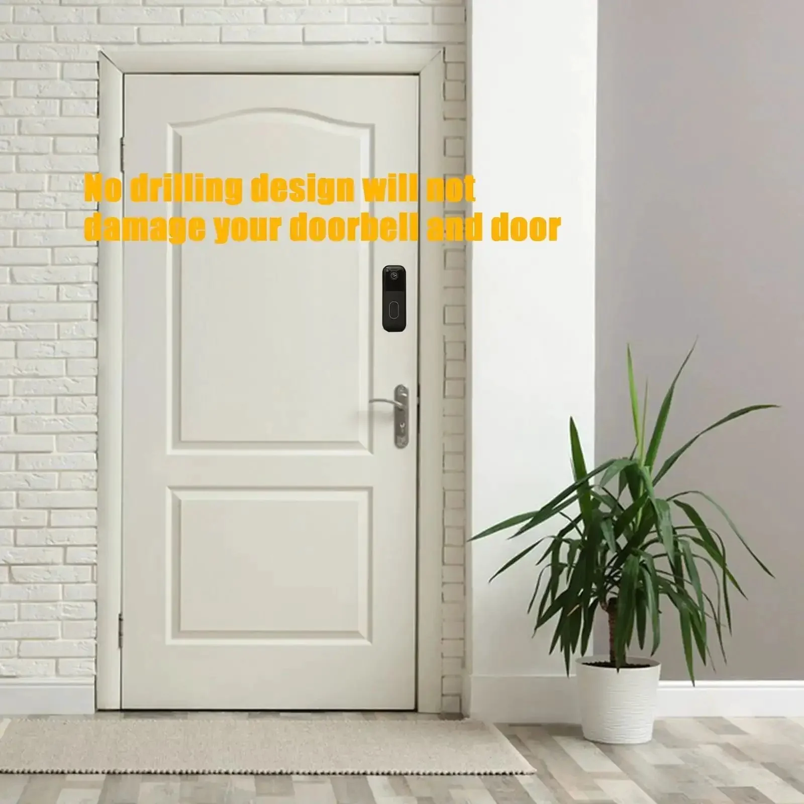Two Way Installation Backplate Mount For Blink Video Doorbell 2nd Gen No Drill Adhesive Doorbell Mount With Easy Peel And Stick Setup Replaces Back Plate Works With Blink Doorbell Camera Indoor Or Outdoor Use - Image 2