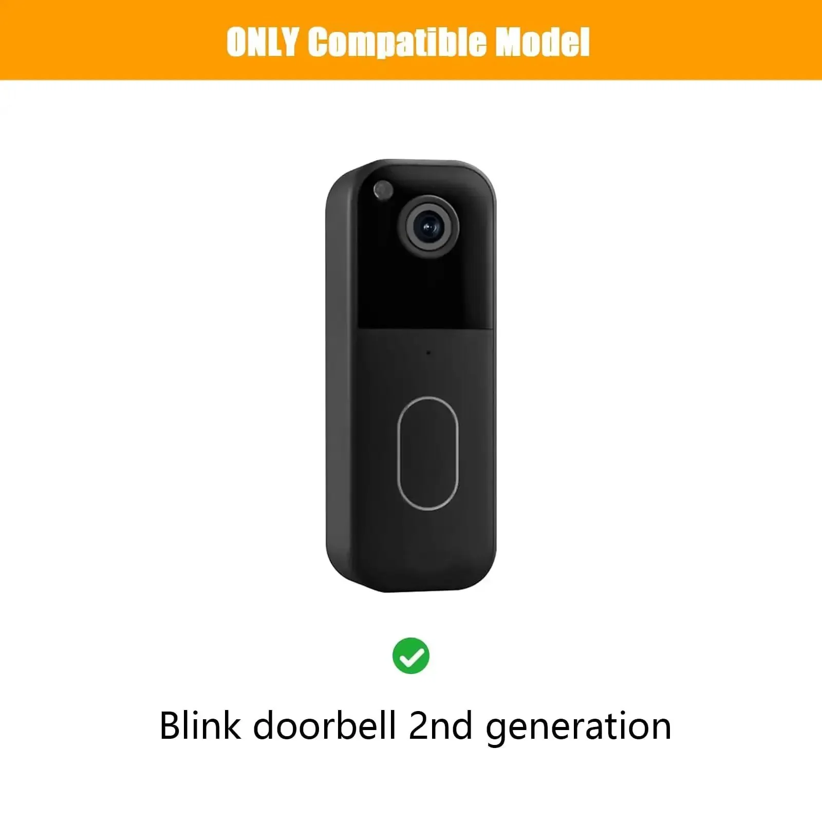 Two Way Installation Backplate Mount For Blink Video Doorbell 2nd Gen No Drill Adhesive Doorbell Mount With Easy Peel And Stick Setup Replaces Back Plate Works With Blink Doorbell Camera Indoor Or Outdoor Use - Image 7