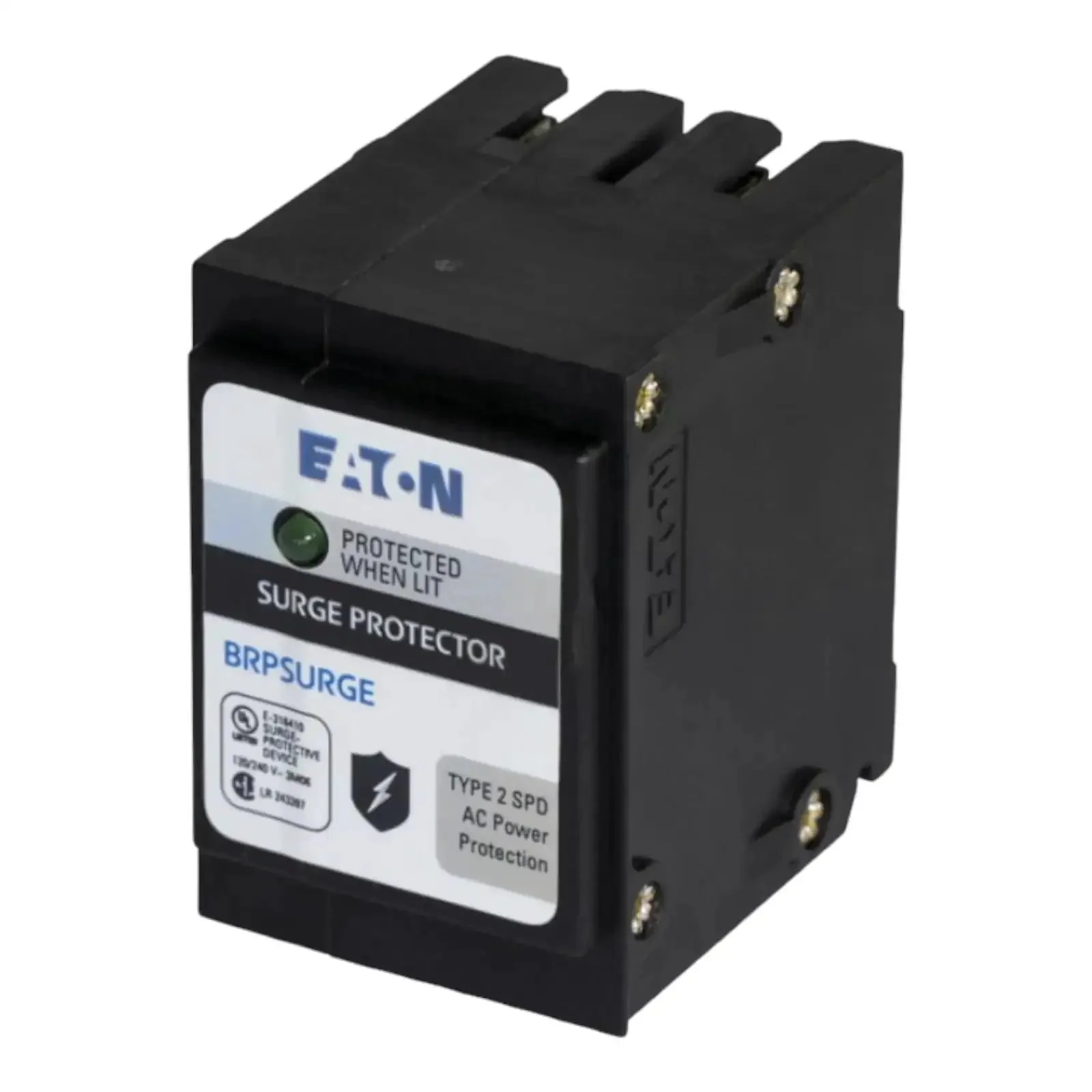 Type 2 SPD Plug-On Neutral Surge Protector for 120 and 240 Volt Whole-Home Electrical System, 2-Pole 1-Phase BR Style Pro-Grade, LED Indicator, UL 1449 3rd Edition, Protects Your Entire Downstream Circuit