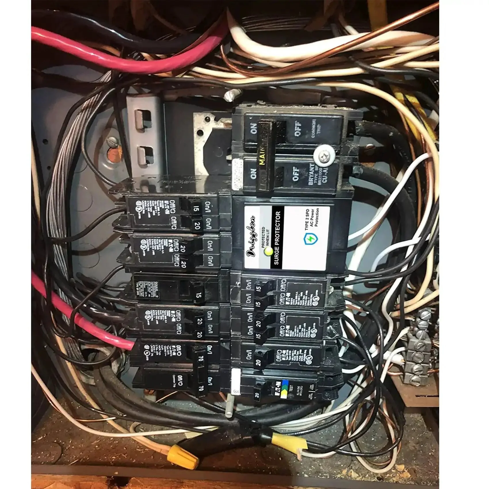 Type BR Whole Panel Circuit Breaker Surge Protective Device Two Pole With 18 KA Surge Current And Two Branch Circuit Spaces Best Bet For Main Panel Protection 1 Pack - Image 5