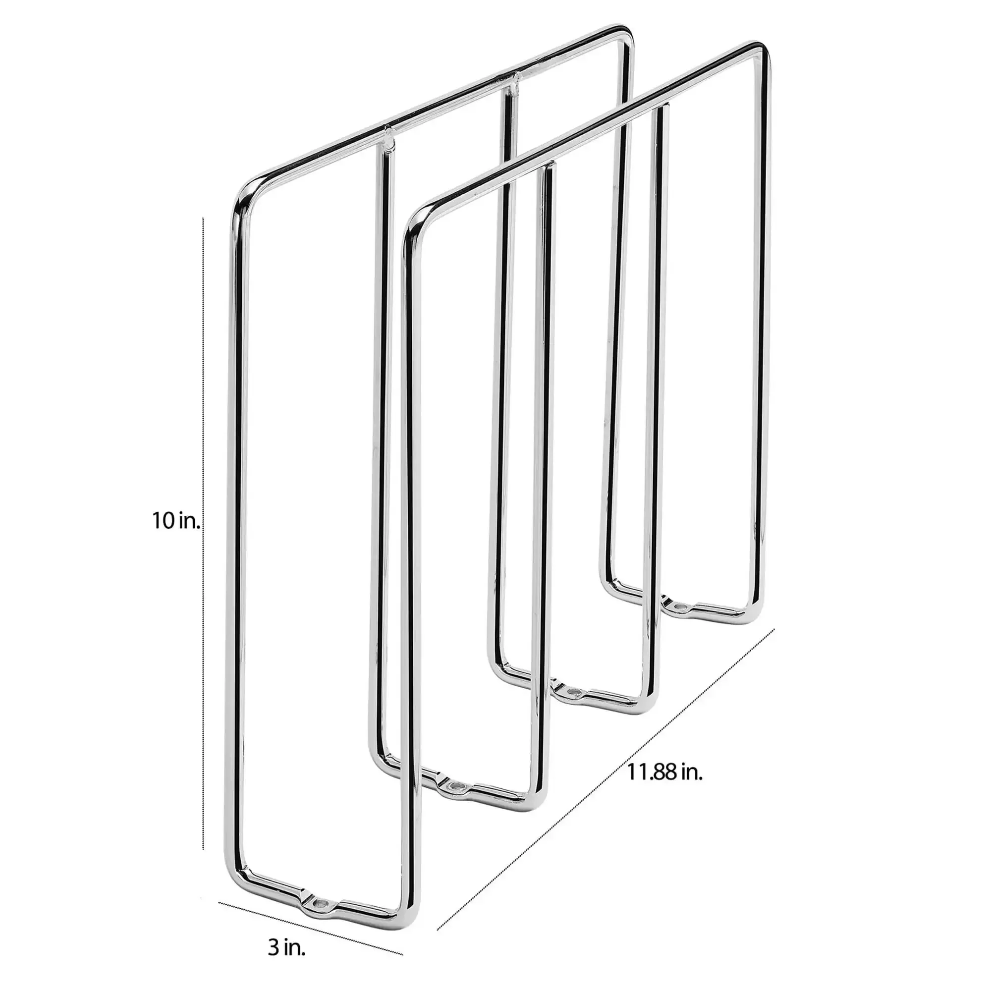 U-Shaped Wire Tray Divider For Baking And Cookie Sheets In Wall Or Base Kitchen Cabinets, Chrome Finish, 3.25 Inch Face Opening, Keeps Platters Separated, Easy To View And Access - Image 7