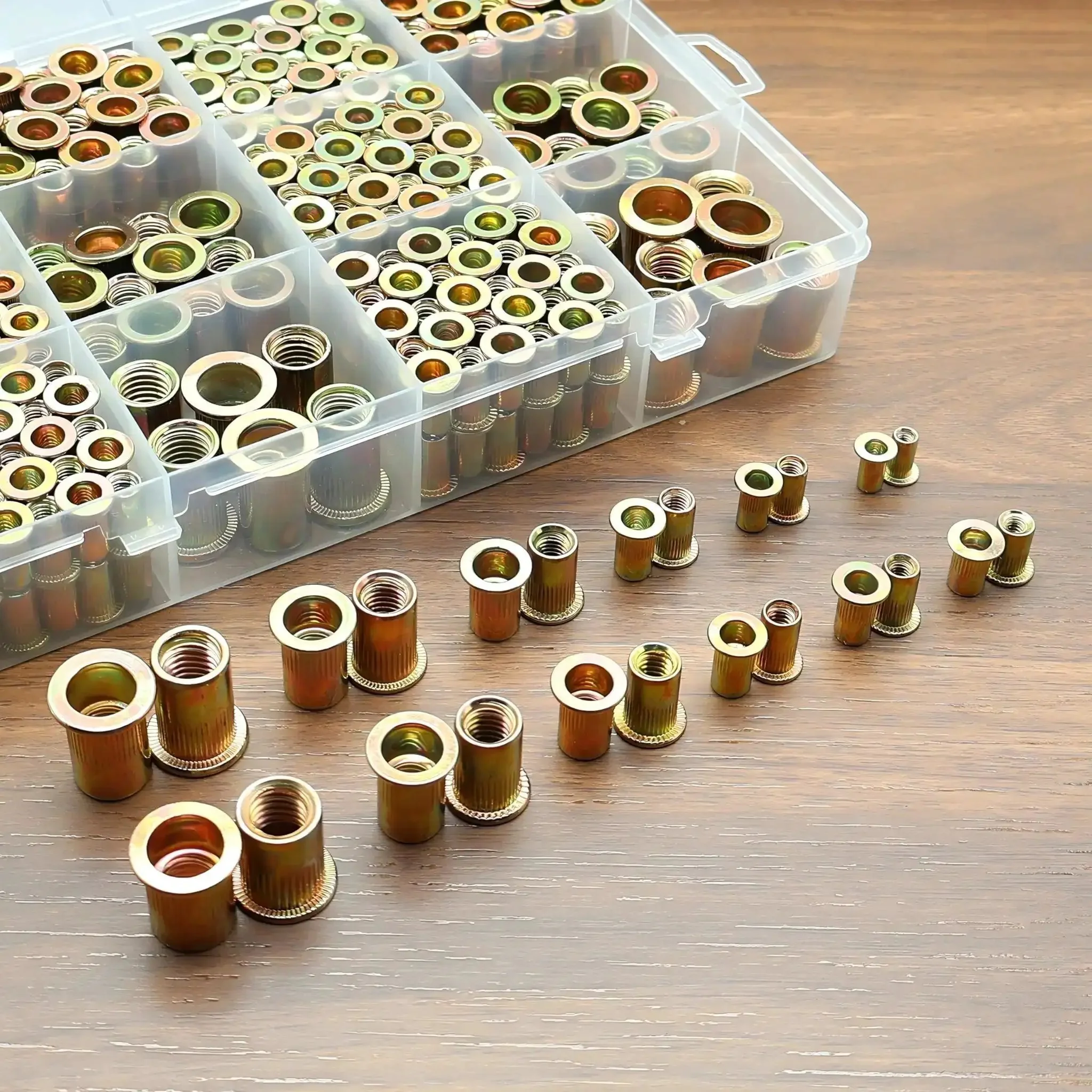 Ultimate 420 Piece Metric And SAE Rivet Nut Kit Carbon Steel Flat Head Nutsert Set For M3 M4 M5 M6 M8 M10 And 6 32 8 32 10 24 1 4 20 5 16 18 3 8 16 Pro Grade For Heavy Duty Jobs - Image 6