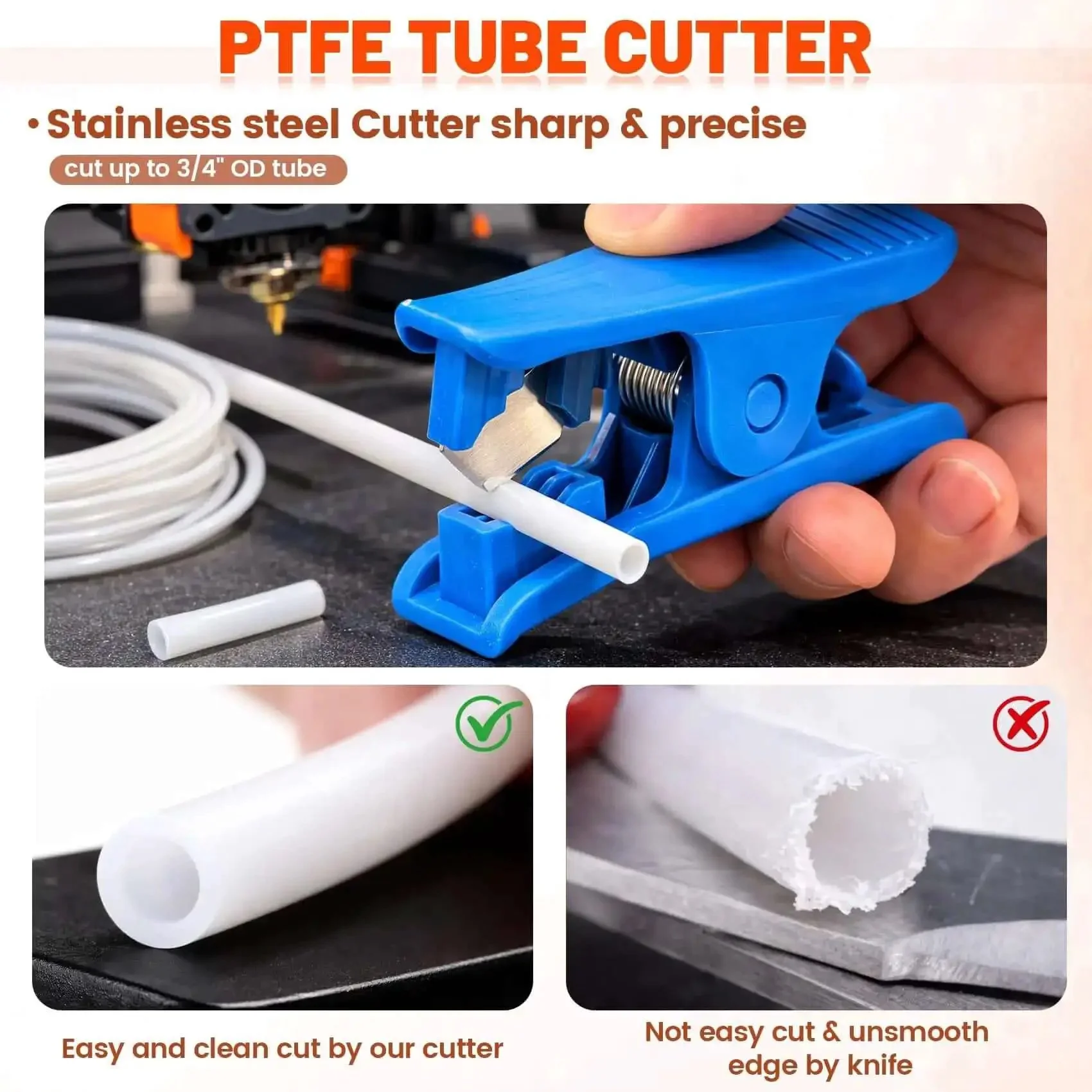 Ultimate All In One 50 Piece 3D Printer Tool Kit For Cleaning And Finishing With Nozzle Cleaners Scrapers Files Wire Cutters Craft Knife Tube Cutter Wrench Tweezers And More In A Handy Tool Bag The Starter Kit Every Maker Needs - Image 5