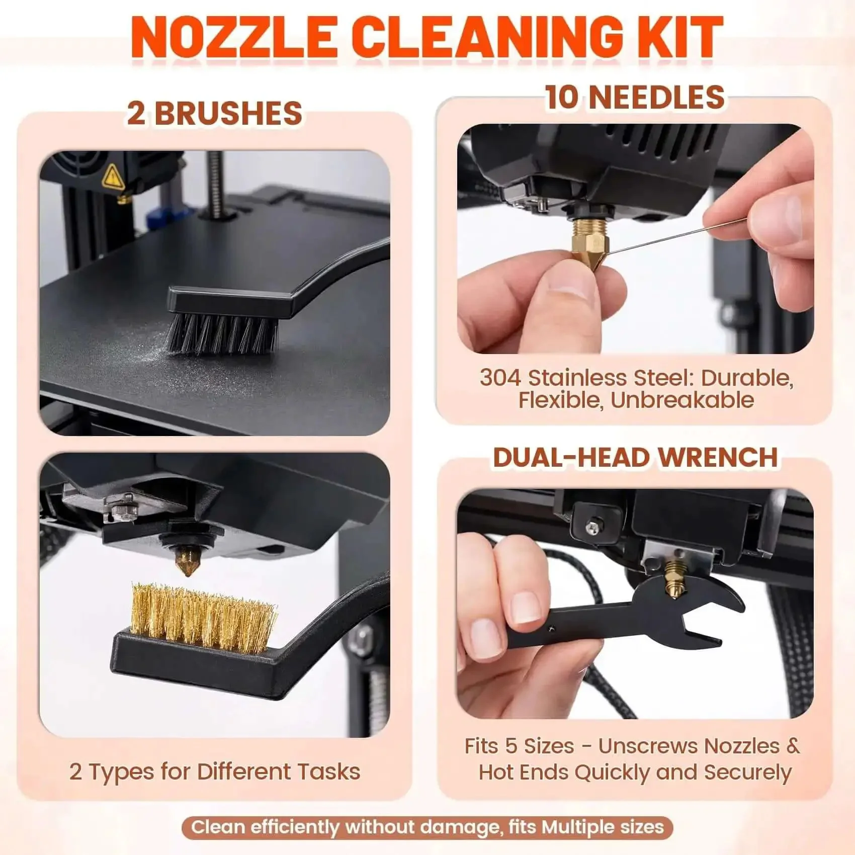 Ultimate All In One 50 Piece 3D Printer Tool Kit For Cleaning And Finishing With Nozzle Cleaners Scrapers Files Wire Cutters Craft Knife Tube Cutter Wrench Tweezers And More In A Handy Tool Bag The Starter Kit Every Maker Needs - Image 7