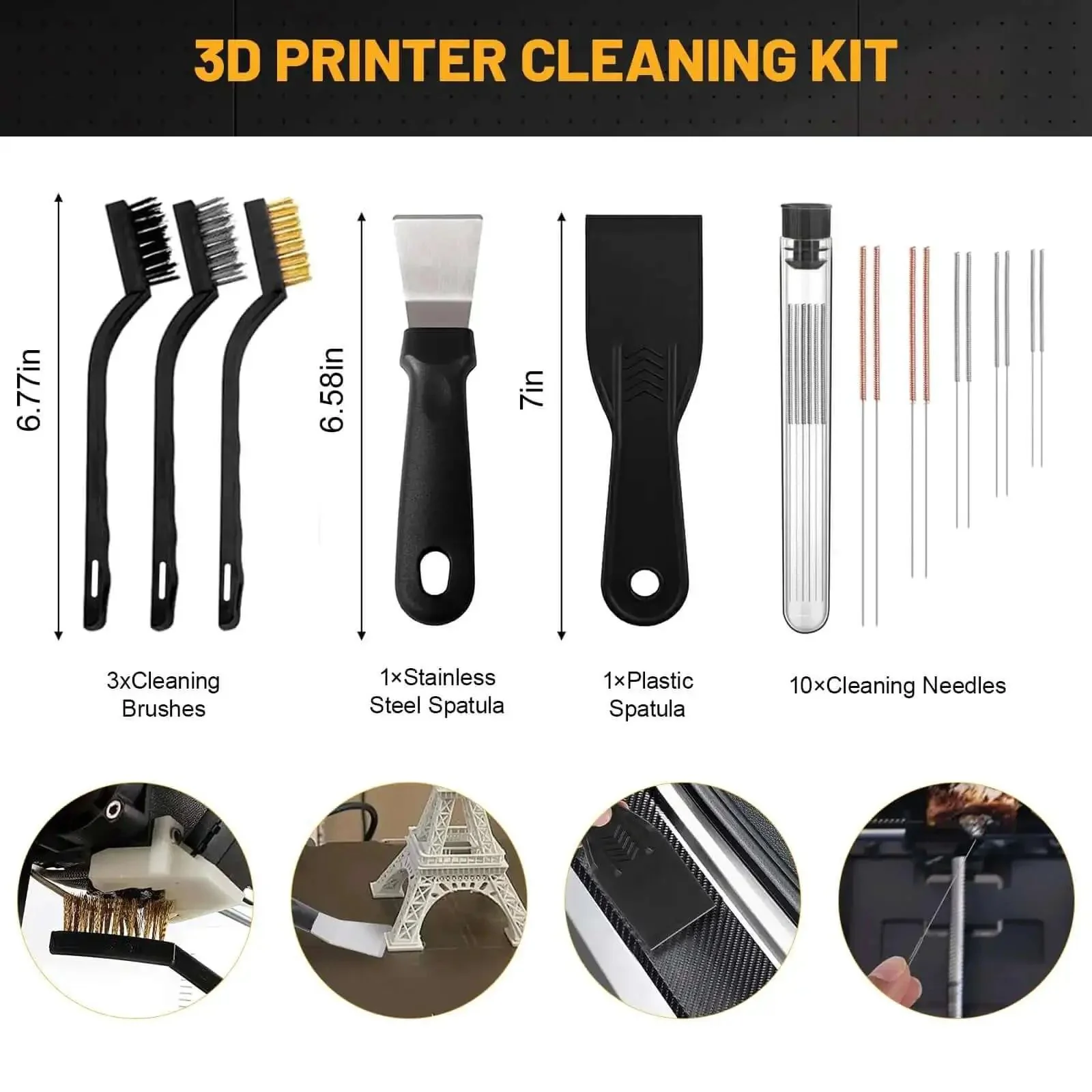 Ultimate All In One 63 Piece 3D Printing Tool Kit With Deburring Blades Nozzle Cleaners Metal Files Brushes Hand Drill Wire Cutters Tweezers Cleaning Needles And More For Quick Precise Post Processing - Image 2