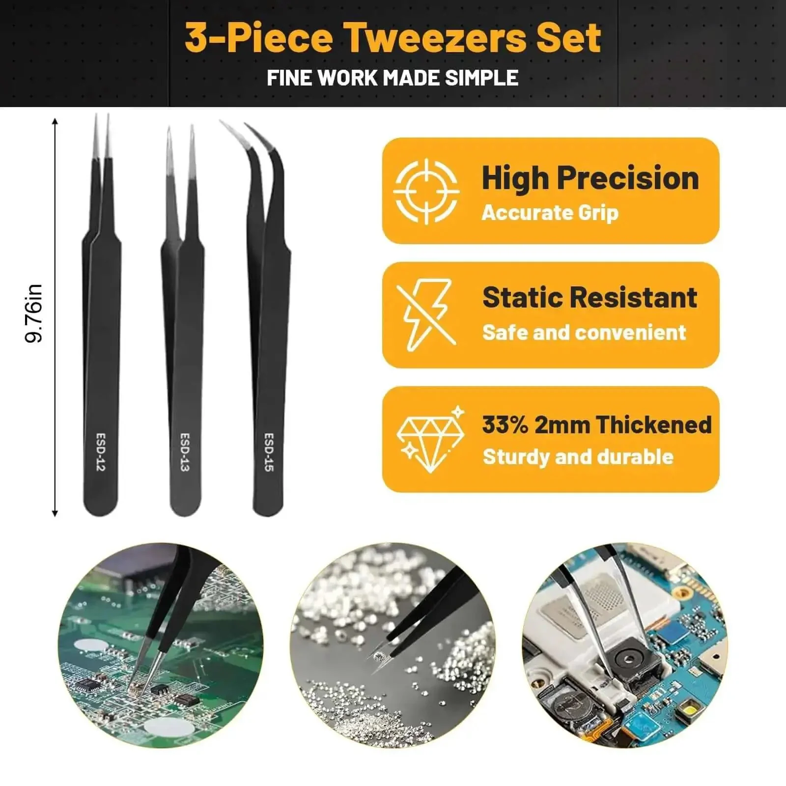 Ultimate All In One 63 Piece 3D Printing Tool Kit With Deburring Blades Nozzle Cleaners Metal Files Brushes Hand Drill Wire Cutters Tweezers Cleaning Needles And More For Quick Precise Post Processing - Image 6