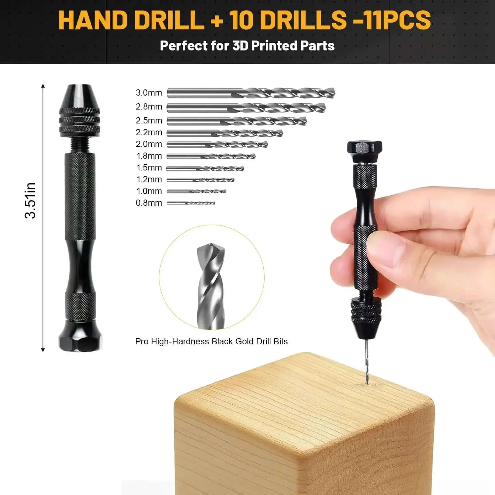 Ultimate All In One 63 Piece 3D Printing Tool Kit With Deburring Blades Nozzle Cleaners Metal Files Brushes Hand Drill Wire Cutters Tweezers Cleaning Needles And More For Quick Precise Post Processing - Image 7