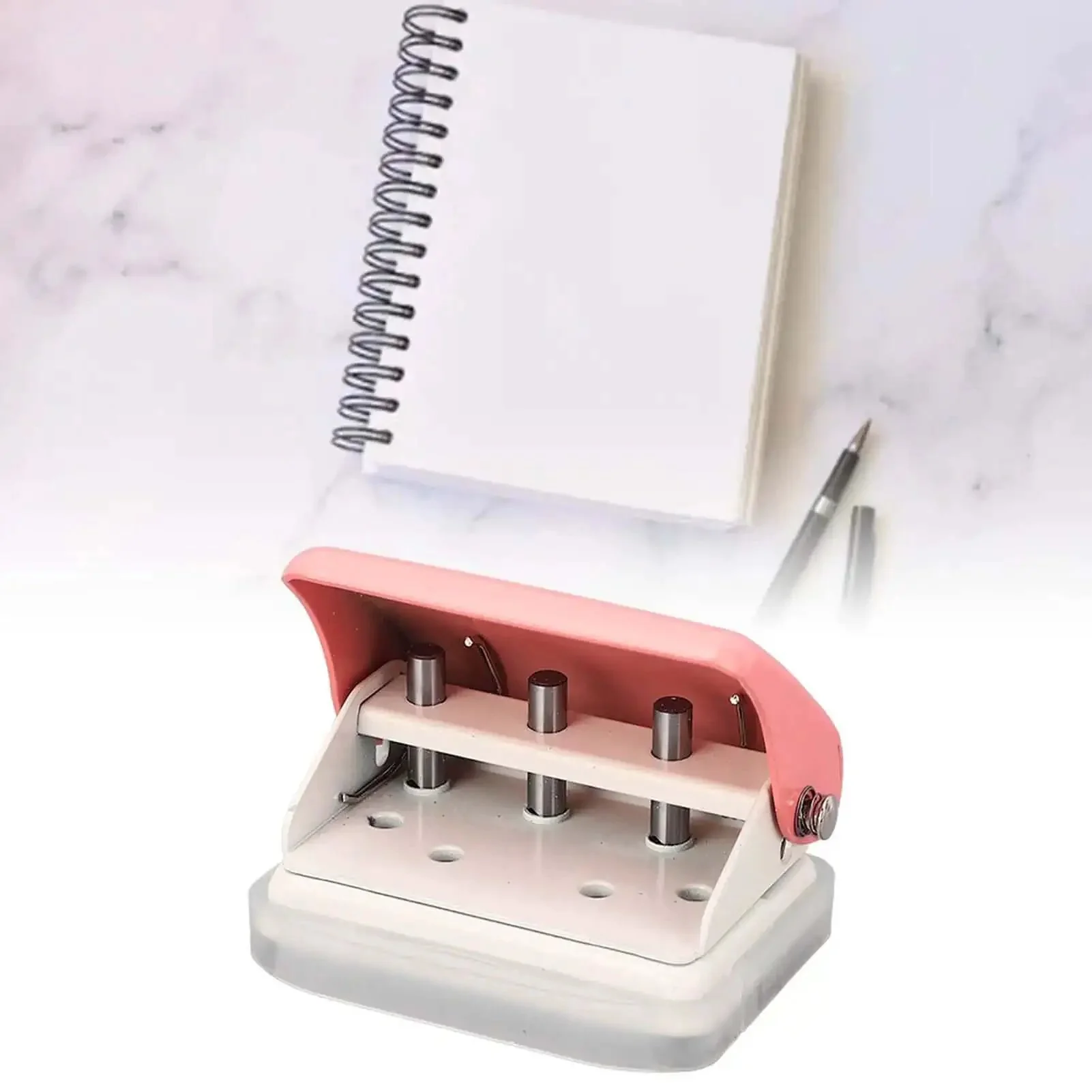 Ultimate Handheld 3-Hole Paper Puncher with 5-Sheet Capacity, Super Easy Alignment for Spot-On Holes, Durable Metal Build That Lasts Forever, Perfect for Quick Document Organizing in Home Offices, Schools, and Business Projects, Effortlessly Punch and - Image 8