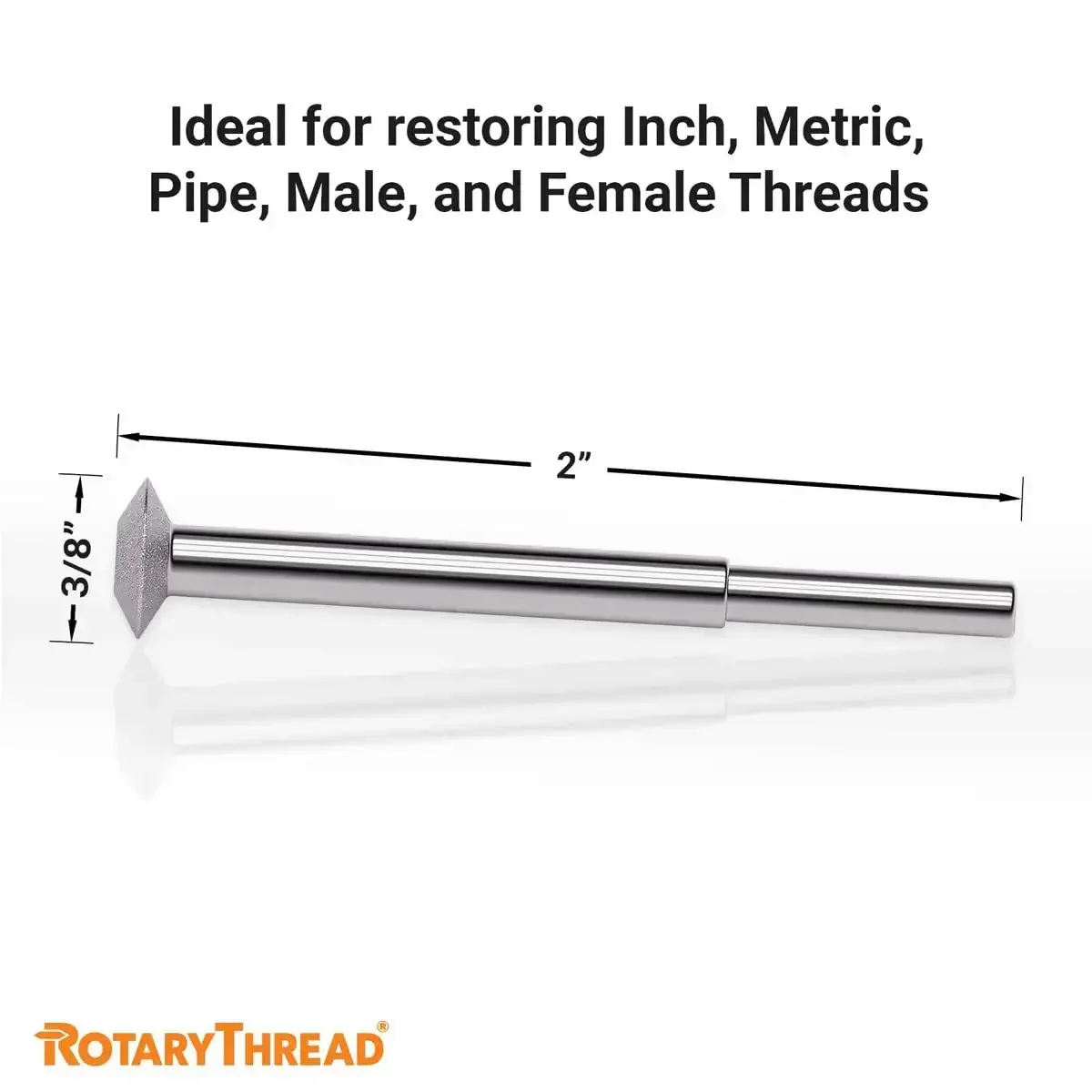Ultimate Rotary Thread Repair Kit Set For Internal And External Threads, Universal Inch And Metric Files With Grooves Glands Acme And Buttress, Restore Damaged Threads In Minutes, Fix Up Bolts And Nuts With Ease - Image 7