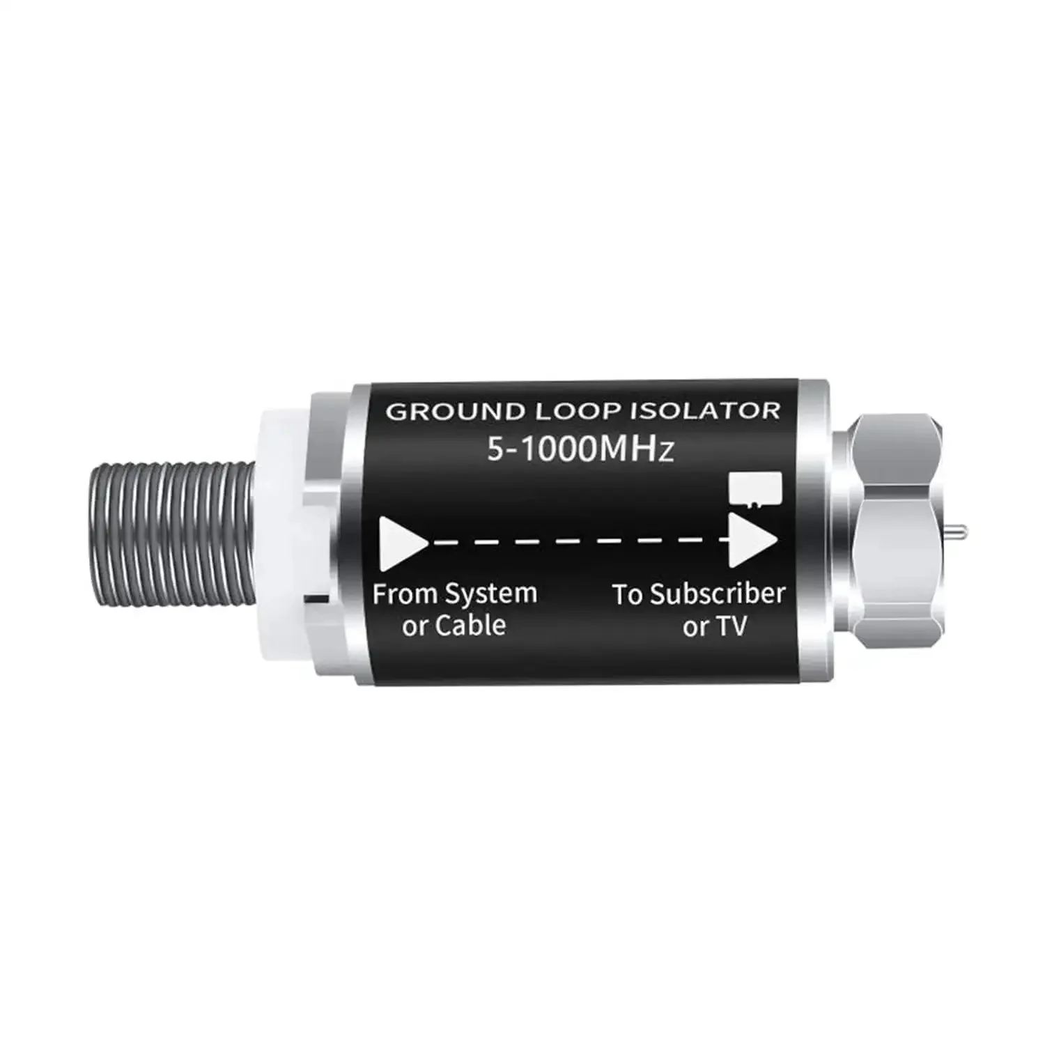 Ultimate TV Audio Noise Eliminator for Cable and Antenna Coax 75 Ohm Ground Loop Isolator Cuts No More Hum Buzz and Interference for Crisp Sound and Clear Picture on Any TV Setup - Image 2