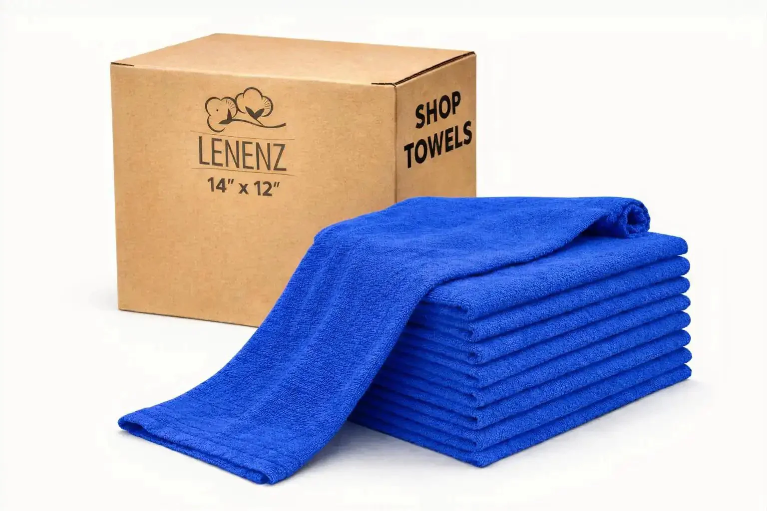 Ultra Absorbent Cotton Shop Towels Pack Of 50 12 By 14 Inches Super Soft Rags For Home Garage And Auto Care Grime Busting Multipurpose Cleaning Towels For Industrial Use