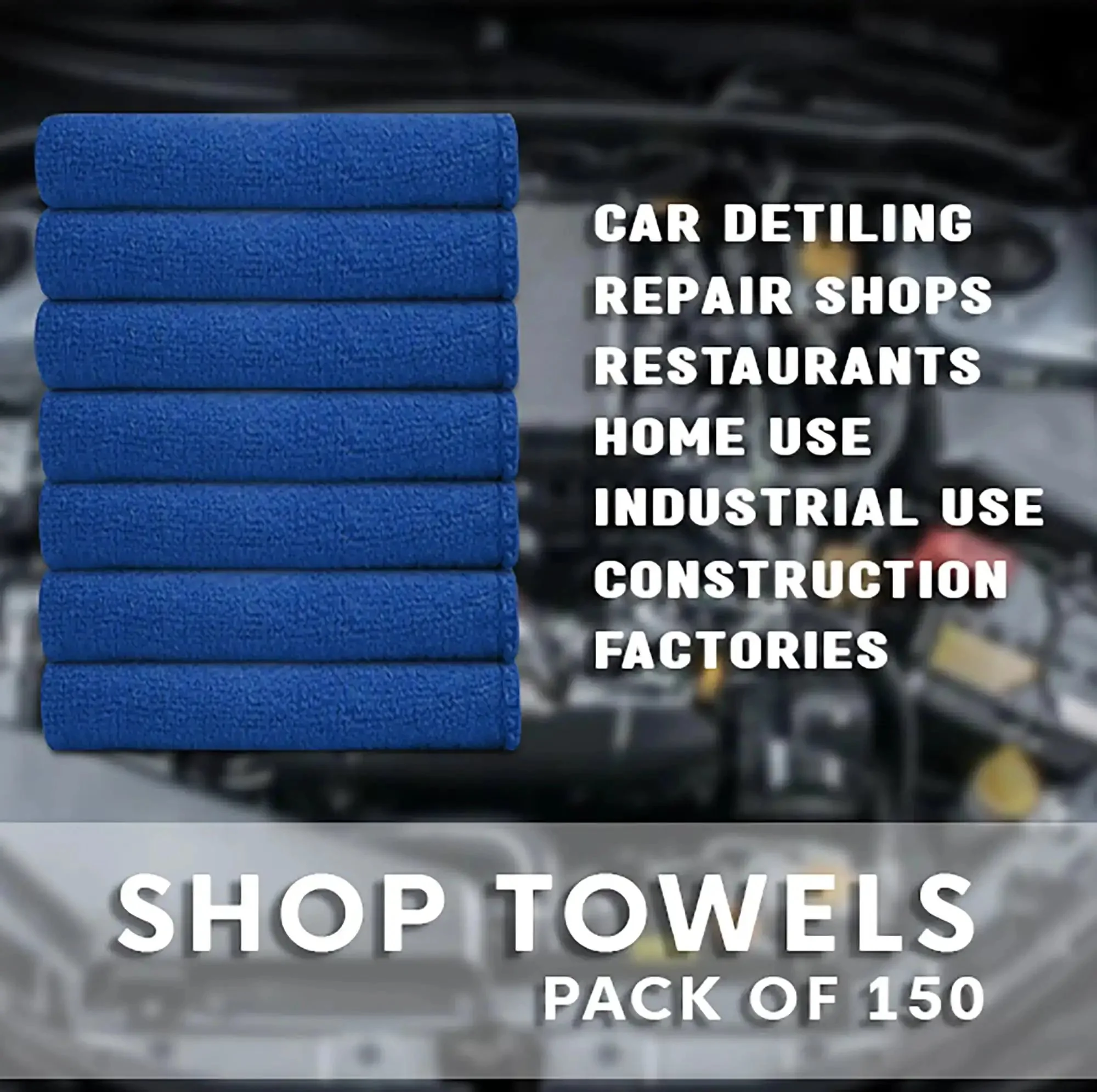 Ultra Absorbent Cotton Shop Towels Pack Of 50 12 By 14 Inches Super Soft Rags For Home Garage And Auto Care Grime Busting Multipurpose Cleaning Towels For Industrial Use - Image 6