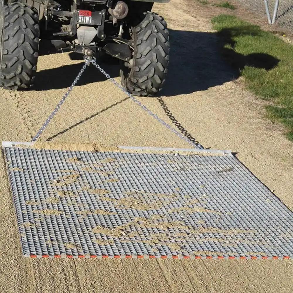 Ultra Heavy Duty ATV UTV Field Surface Leveling Drag Mat With Zinc And Steel Build Five Feet By Four Point Five Feet Tow Chain And Tow Ring Galvanized Mesh For Lawn And Yard Work Weather Ready Leveler Built Tough For Yard Work - Image 3