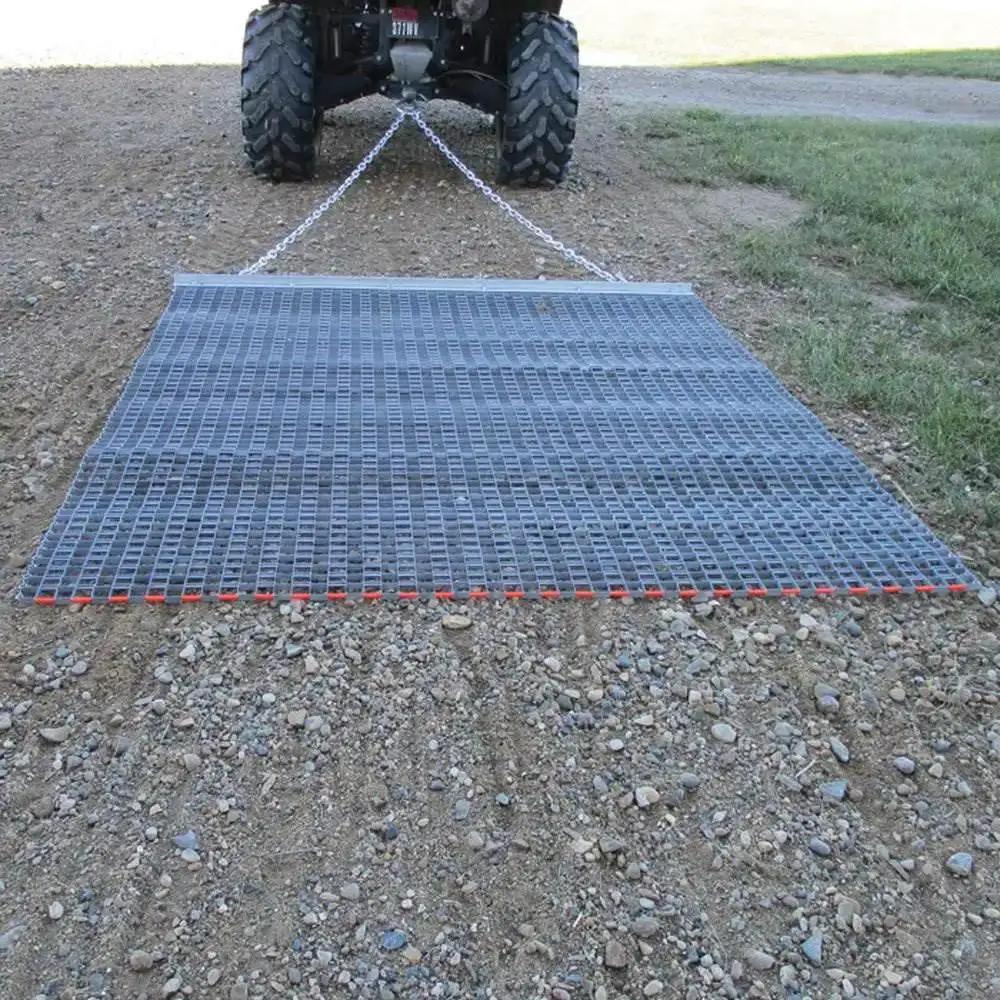 Ultra Heavy Duty ATV UTV Field Surface Leveling Drag Mat With Zinc And Steel Build Five Feet By Four Point Five Feet Tow Chain And Tow Ring Galvanized Mesh For Lawn And Yard Work Weather Ready Leveler Built Tough For Yard Work - Image 4