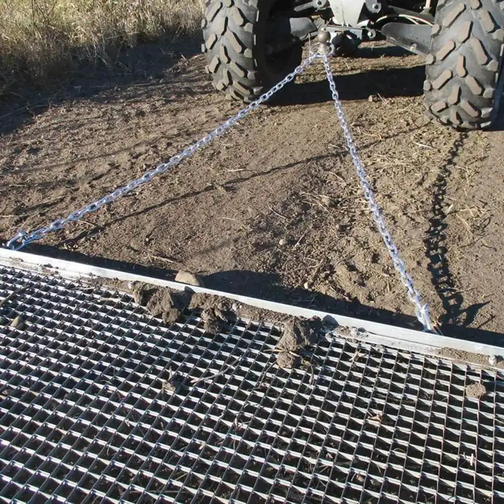 Ultra Heavy Duty ATV UTV Field Surface Leveling Drag Mat With Zinc And Steel Build Five Feet By Four Point Five Feet Tow Chain And Tow Ring Galvanized Mesh For Lawn And Yard Work Weather Ready Leveler Built Tough For Yard Work - Image 5