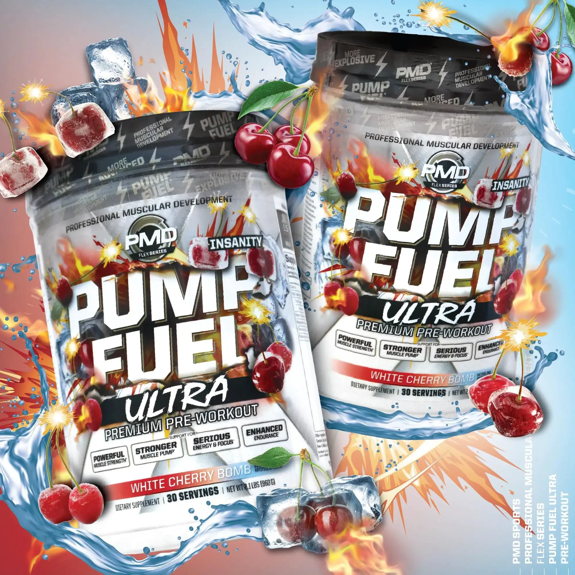 Ultra Insanity Premium Pre Workout Powder For Explosive Muscle Pump Laser Focus Endurance And Recovery With Creatine Arginine And Beta Alanine Cherry Bombsicle Flavor 30 Servings - Image 4