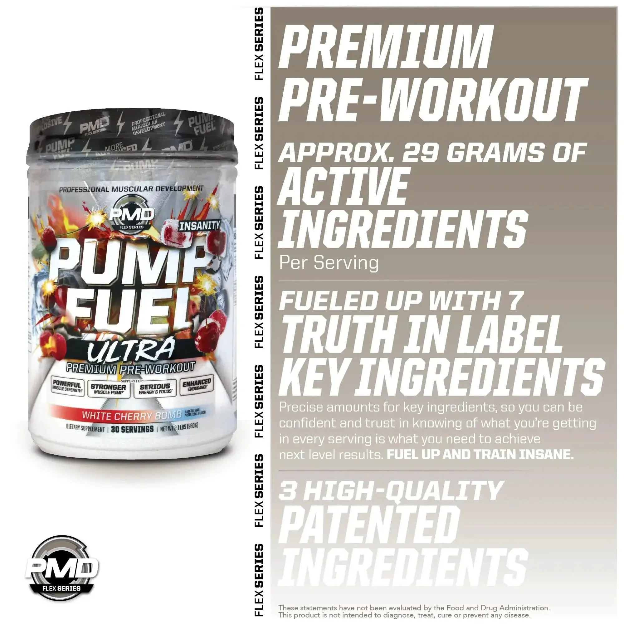 Ultra Insanity Premium Pre Workout Powder For Explosive Muscle Pump Laser Focus Endurance And Recovery With Creatine Arginine And Beta Alanine Cherry Bombsicle Flavor 30 Servings - Image 5