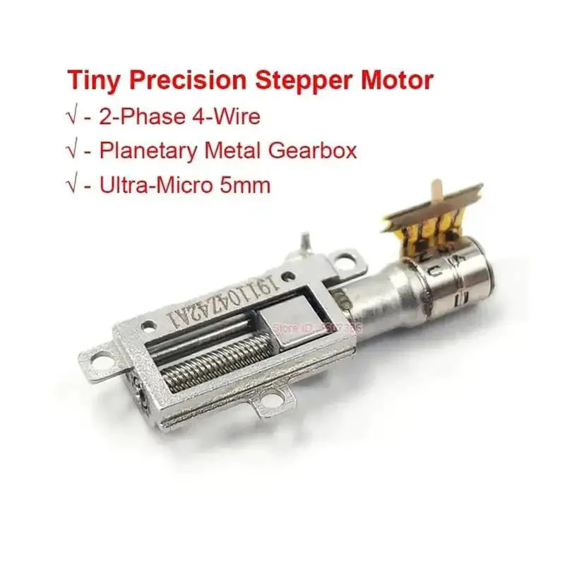 Ultra Micro 5mm Stroke Linear Actuator With 5mm Travel, 2 Phase 4 Wire Stepper Motor, Precision Metal Gearbox, Dope For Tiny Robot Builds, CNC Projects, Electronics Projects, 10 Piece Pack - Image 5