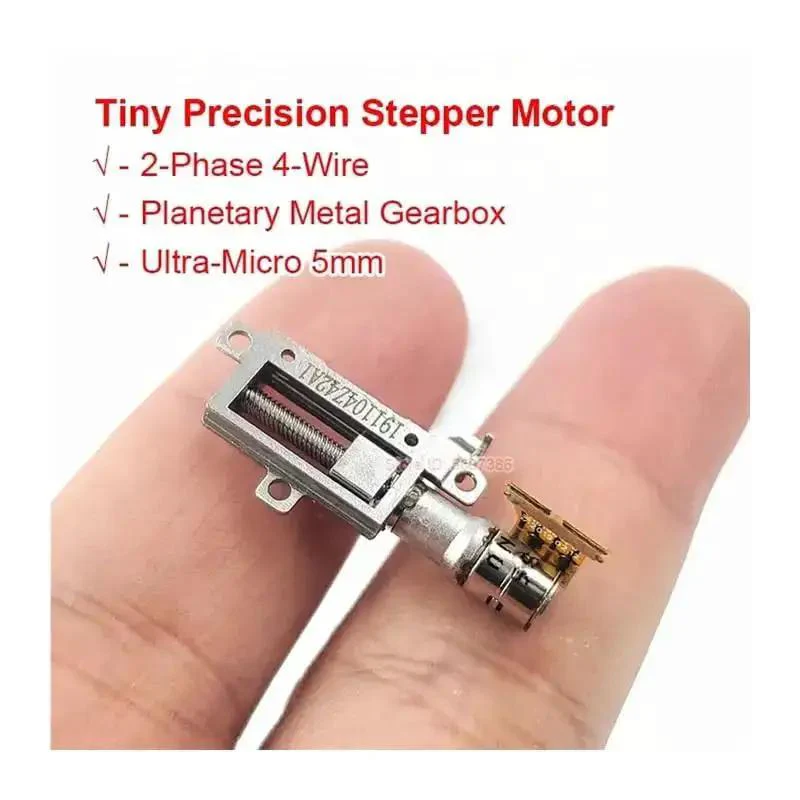 Ultra Micro 5mm Stroke Linear Actuator With 5mm Travel, 2 Phase 4 Wire Stepper Motor, Precision Metal Gearbox, Dope For Tiny Robot Builds, CNC Projects, Electronics Projects, 10 Piece Pack - Image 6