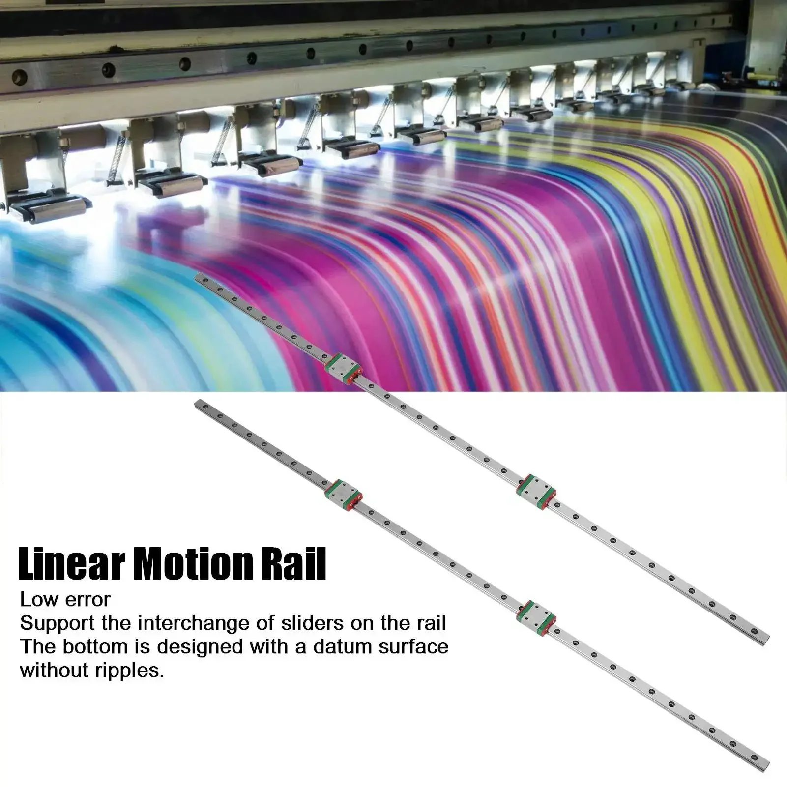 Ultra Smooth Pro Grade Heavy Duty Linear Motion Rail Kit For CNC Machines With Alloy Steel Guide, Four Slider System, Dust Proof Pads, Miniature Guide Rail For Precision Machinery And Automation Projects - Image 2