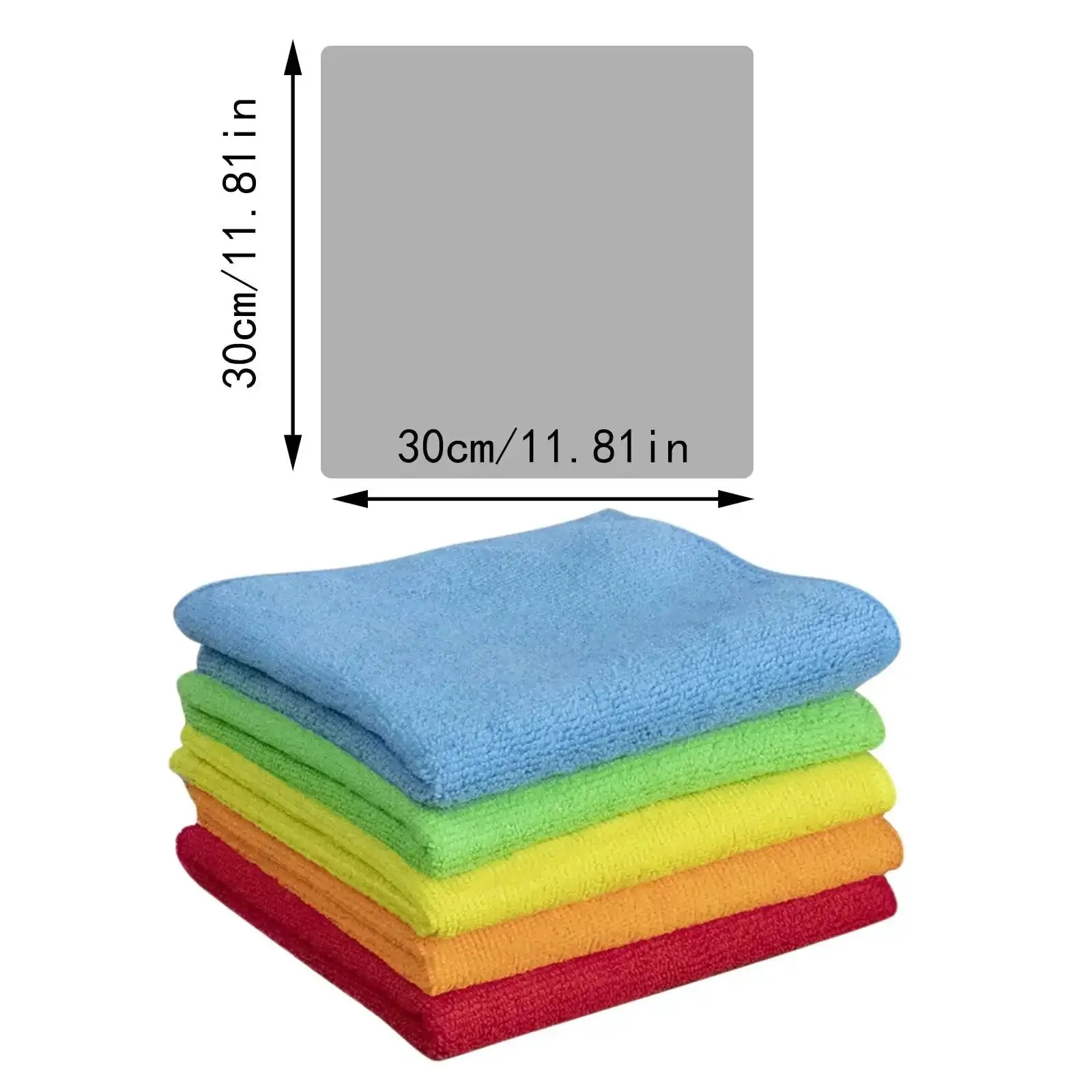 Ultra Soft Microfiber Cleaning Cloths 5 Pack 11.8 By 11.8 Inches Highly Absorbent Reusable Rags Streak Free Lint Free Dish Towels For Kitchen Home And Car Windows Glass - Image 7
