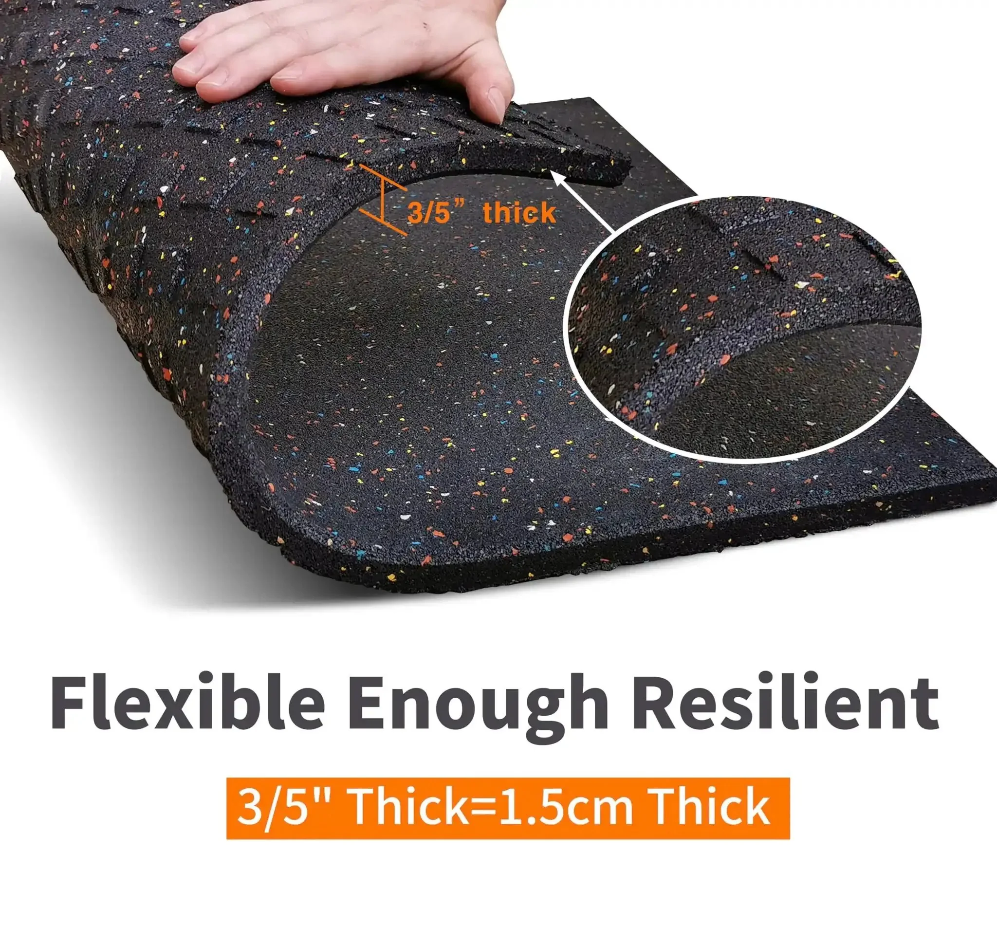 Ultra Sturdy Rubber Anti Vibration Pad 24 By 24 Inch Square, 0.6 Inch Thick Floor Safe Vibration Dampener For Dryers, Fitness Equipment And Audio Gear, Scratch Proof Under Machine, Quiet And Non Slip - Image 3